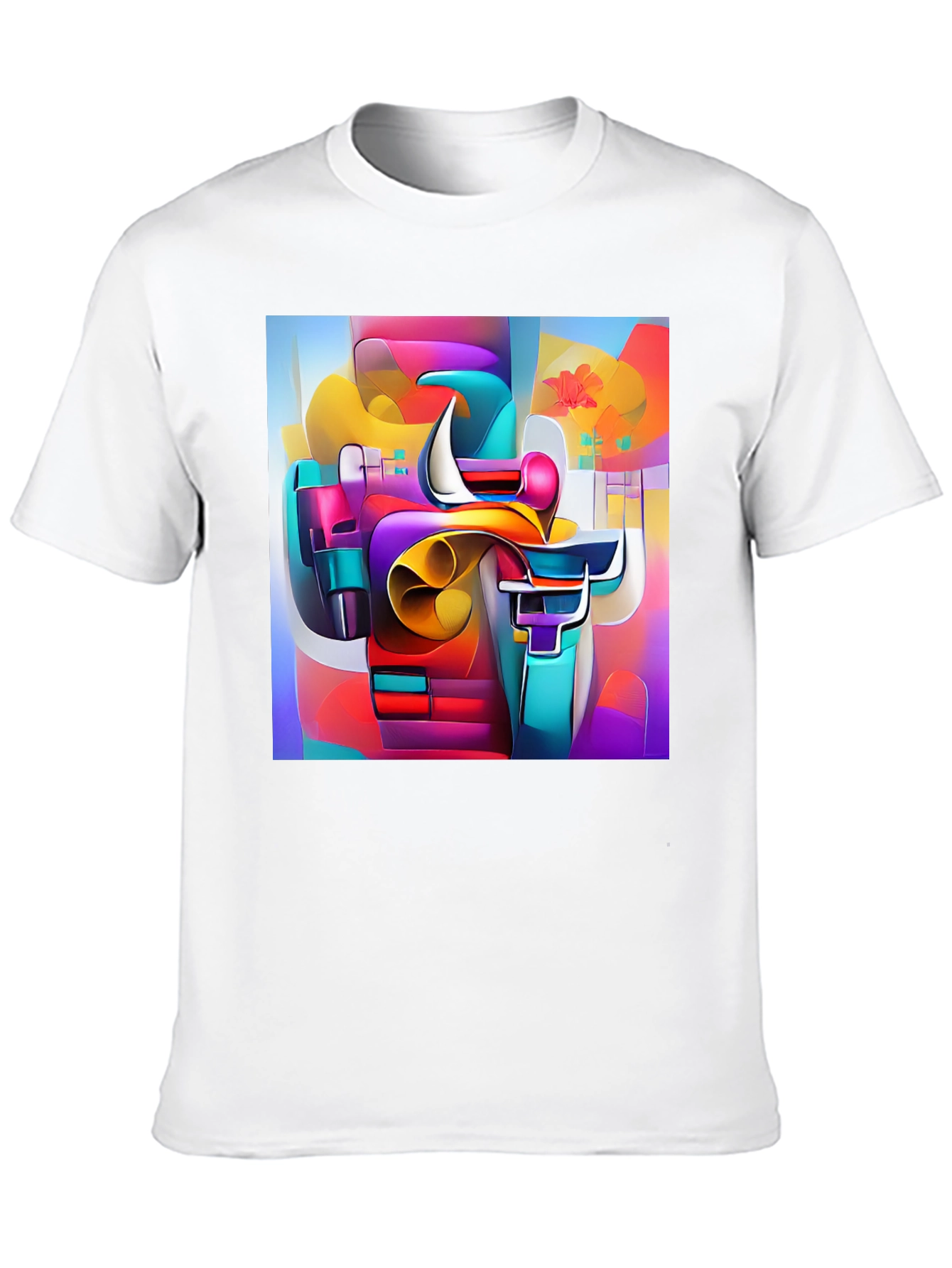 Black Abstract Art Tee - Vibrant Graphic Print view 10