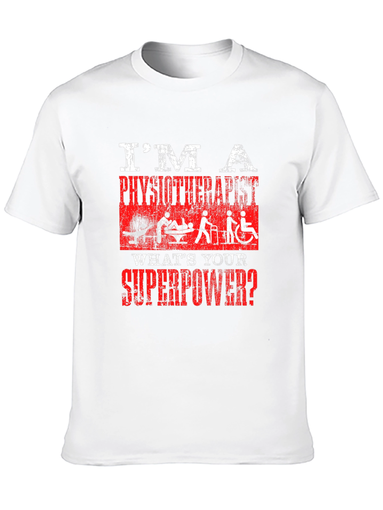 Black Physiotherapist Superpower T-Shirt - Black view 10