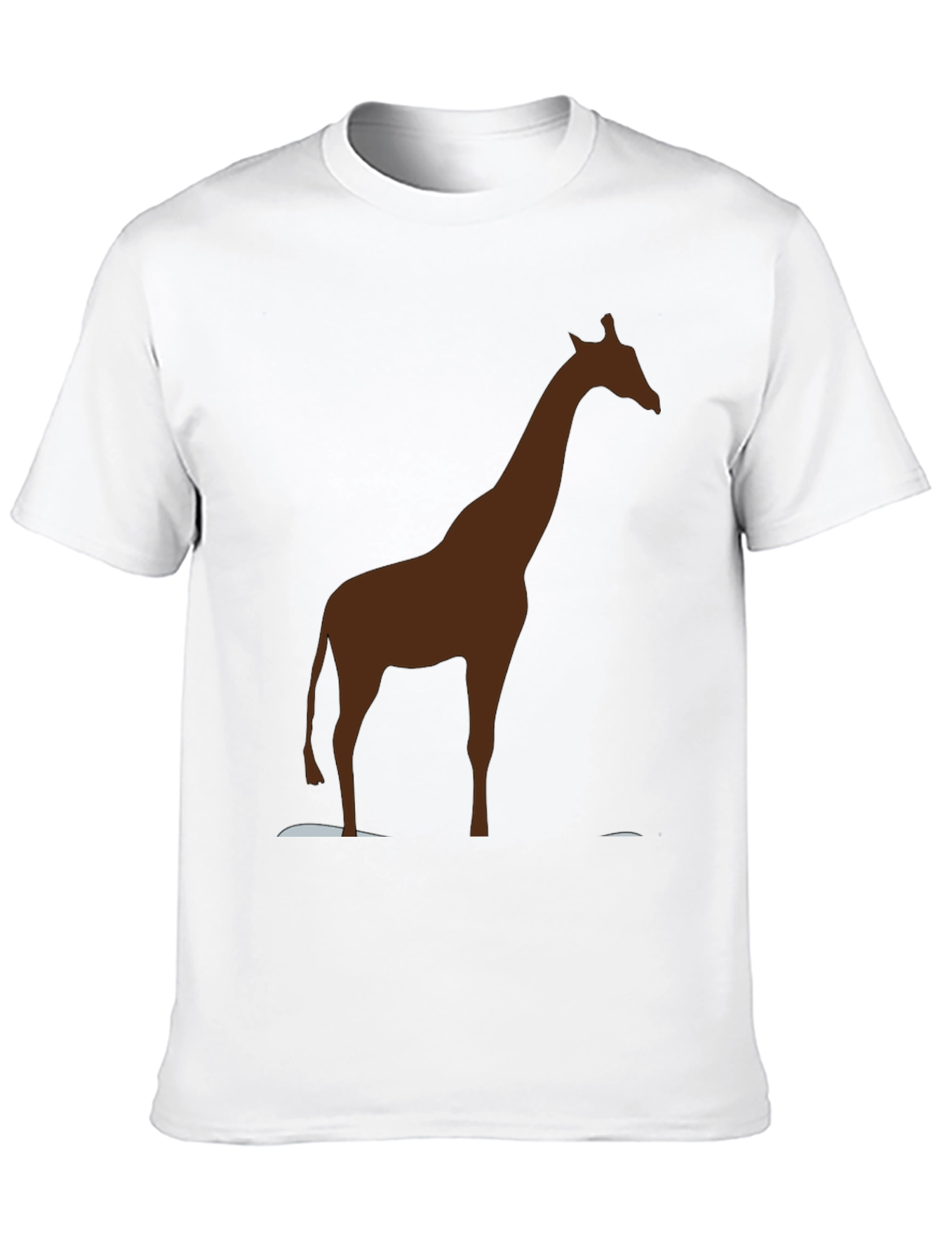 Black Giraffe Silhouette Black T-Shirt view 10