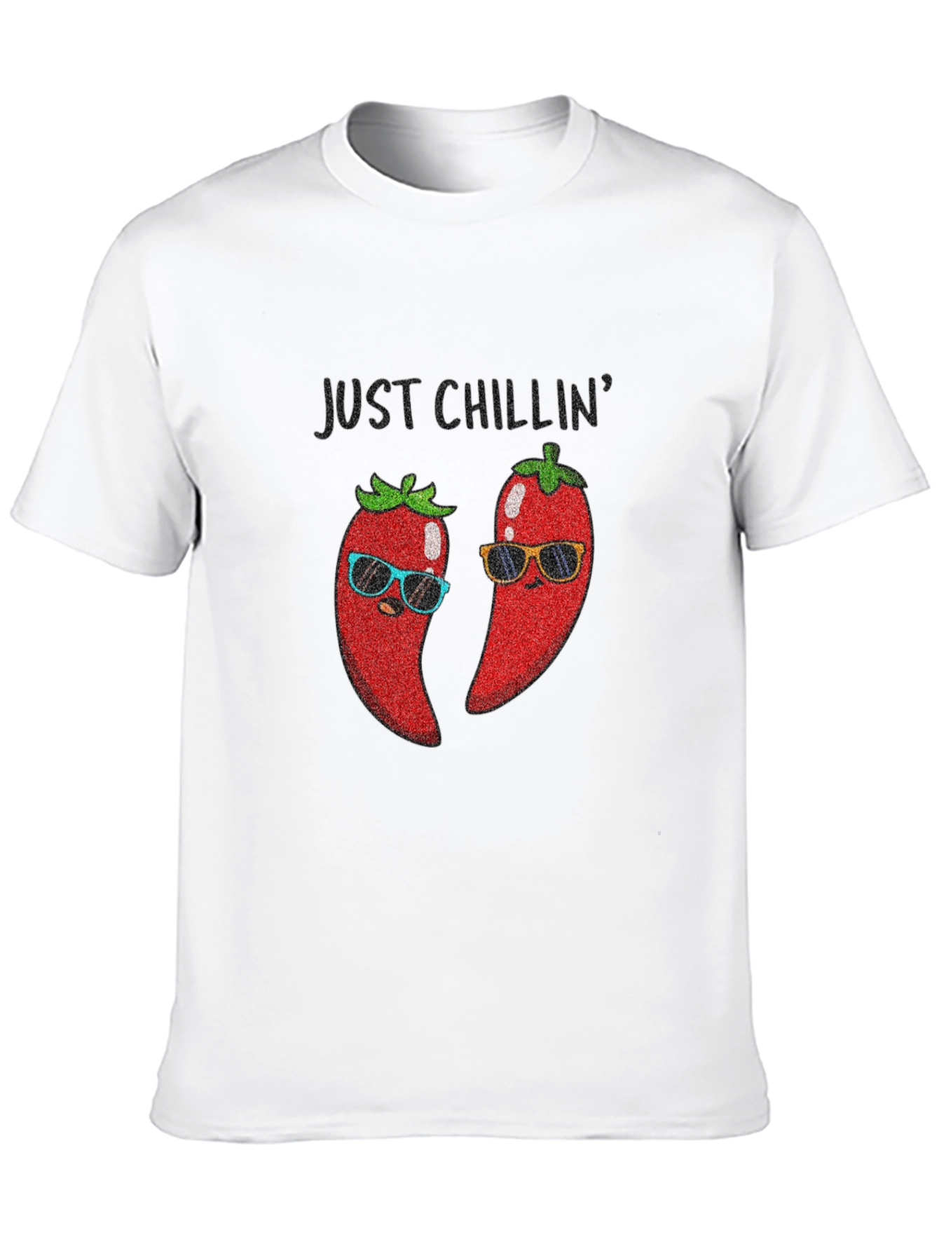 Black Just Chillin' Chili Pepper Graphic Tee view 10