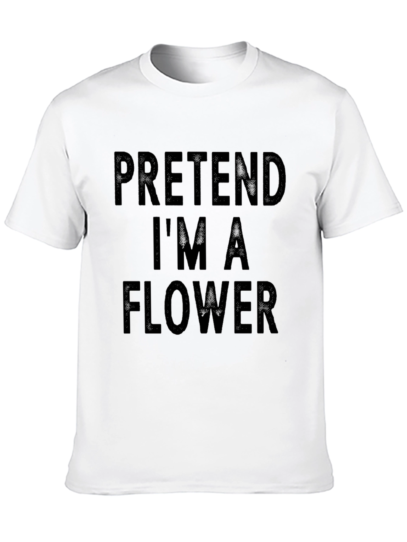 Black Pretend I'm a Flower T-Shirt - Funny Costume Tee view 10
