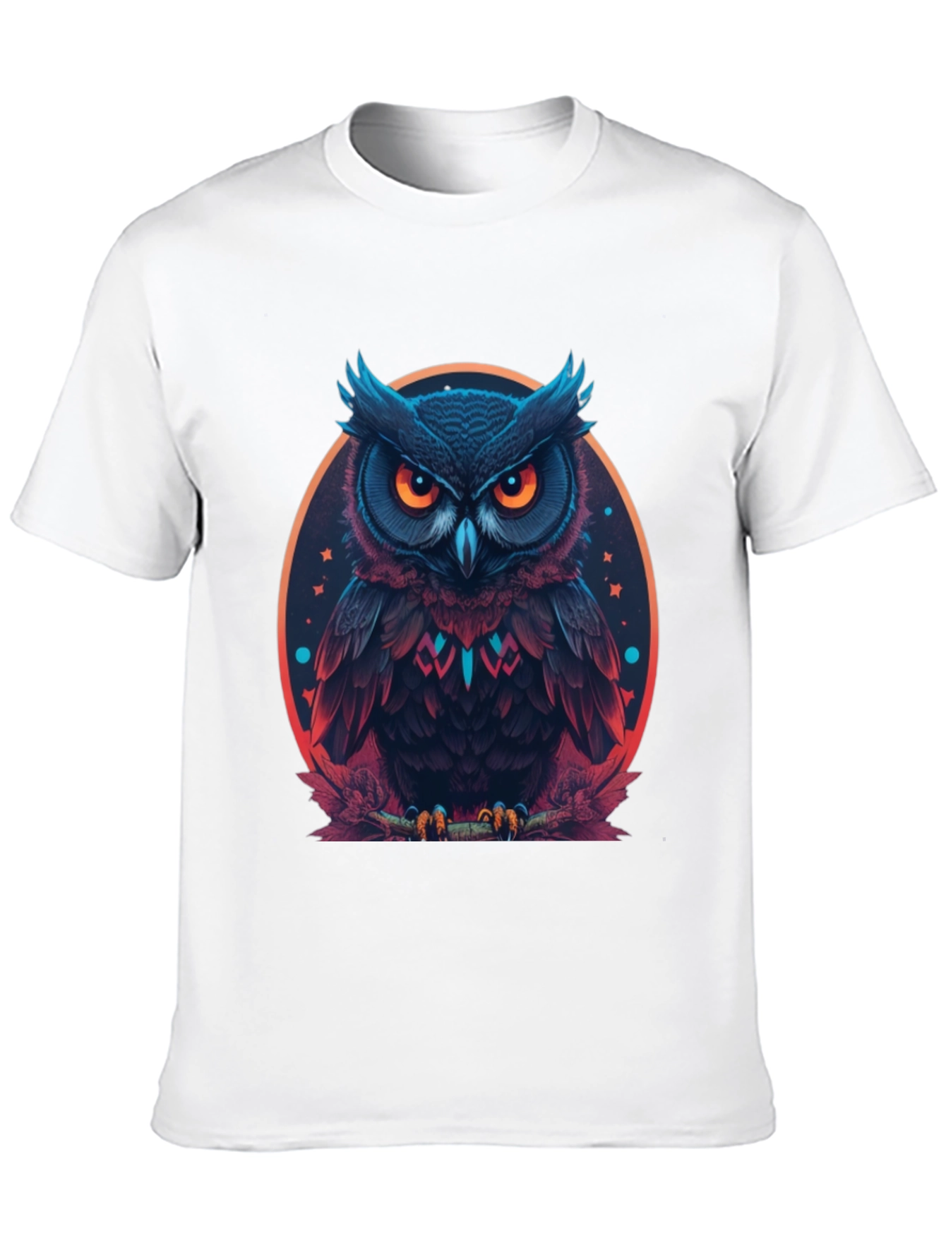Black Men's Black Owl Graphic Tee view 10