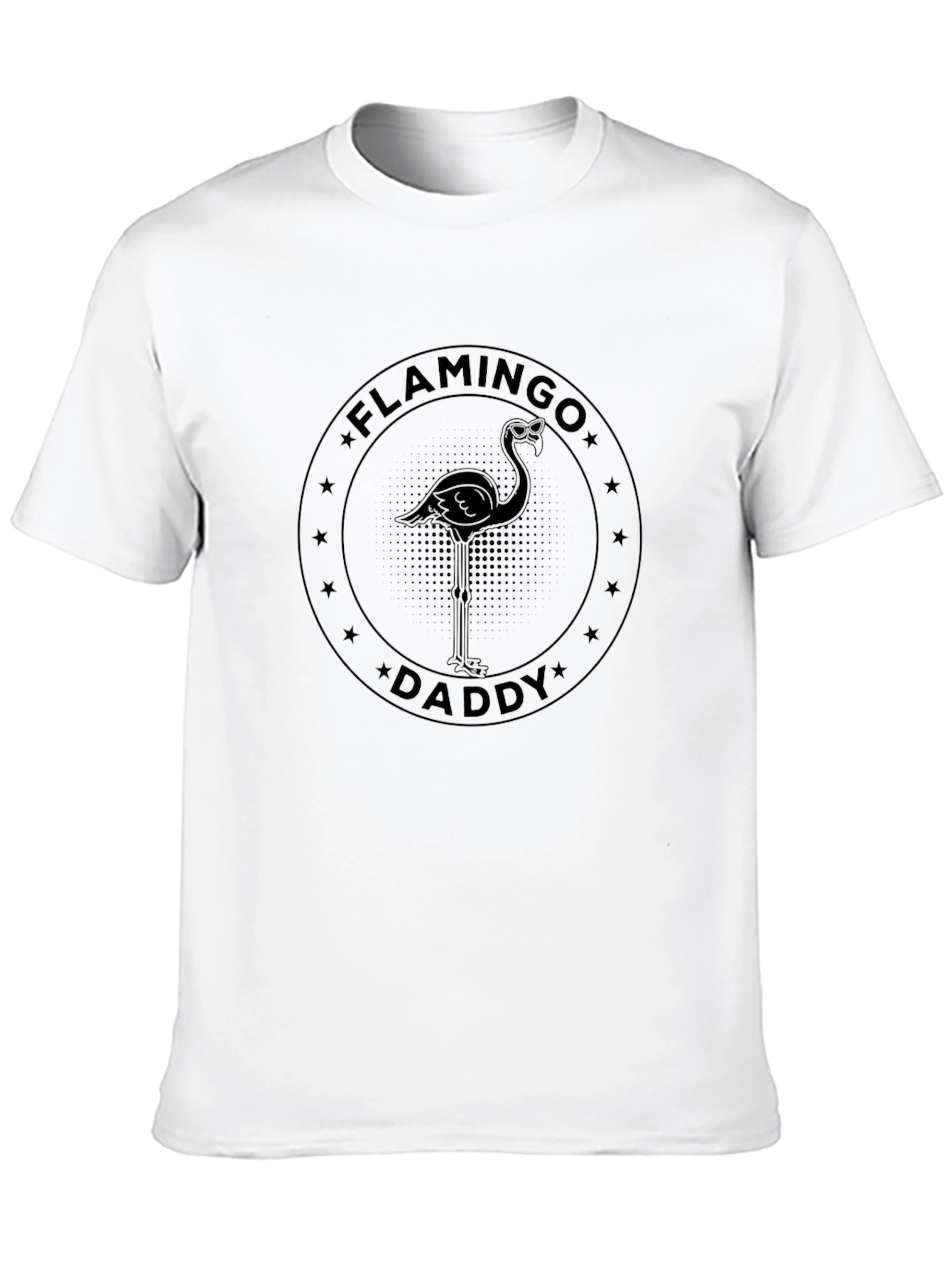 Black Flamingo Daddy Graphic Print T-Shirt view 10