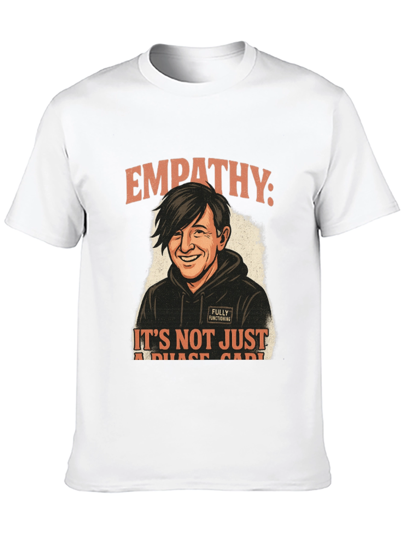 Black Empathy Not a Phase Black Graphic Tee view 10