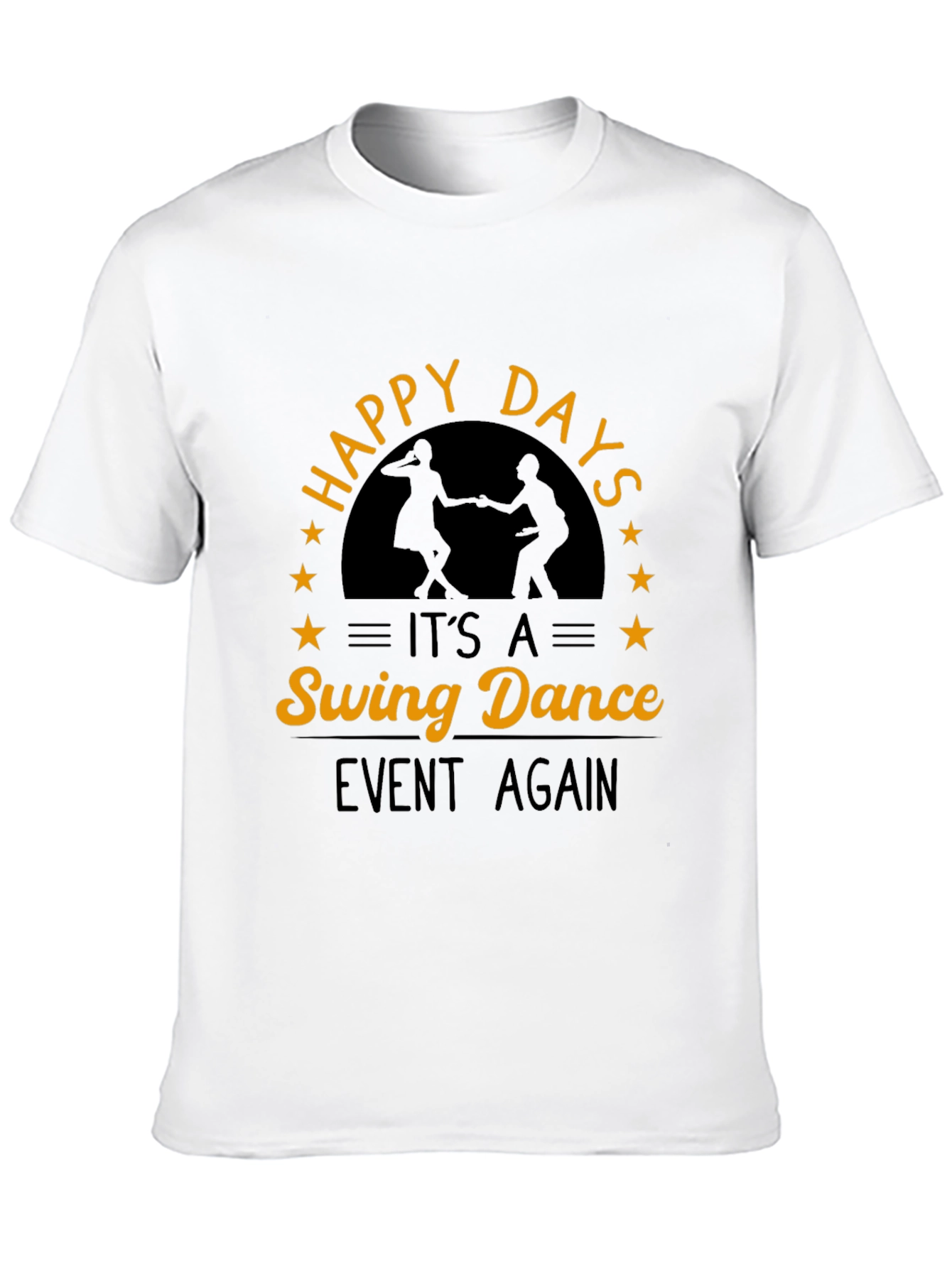 Black Happy Days Swing Dance Event T-Shirt view 10