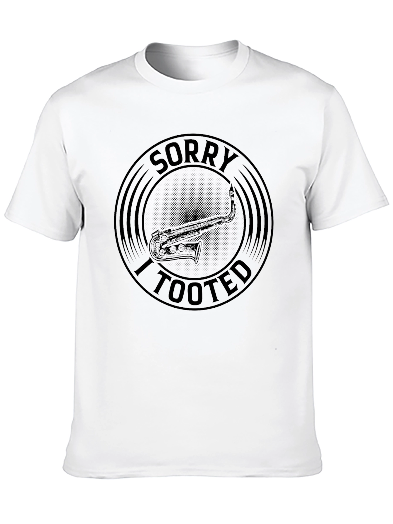 Black Sorry I Tooted Saxophone T-Shirt view 10