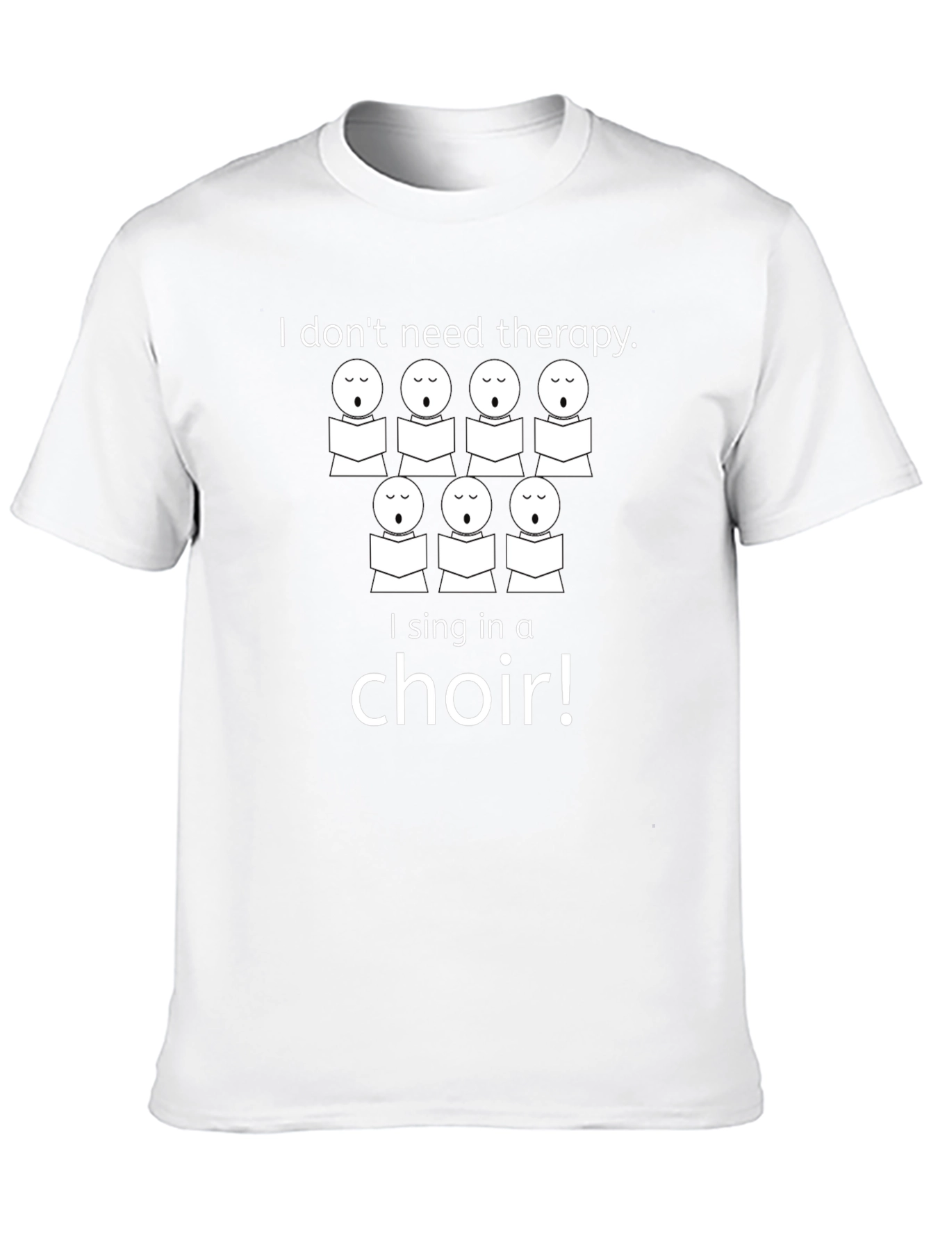 Black Choir Therapy T-Shirt - Sing Your Stress Away! view 10