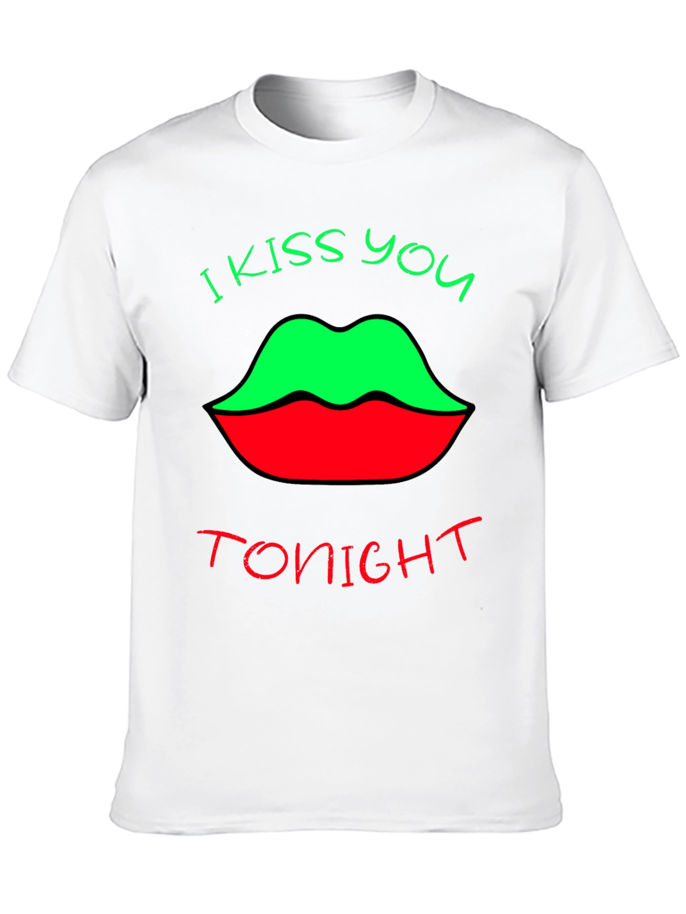 Black Kiss You Tonight Graphic Tee - Unique Lip Design view 10