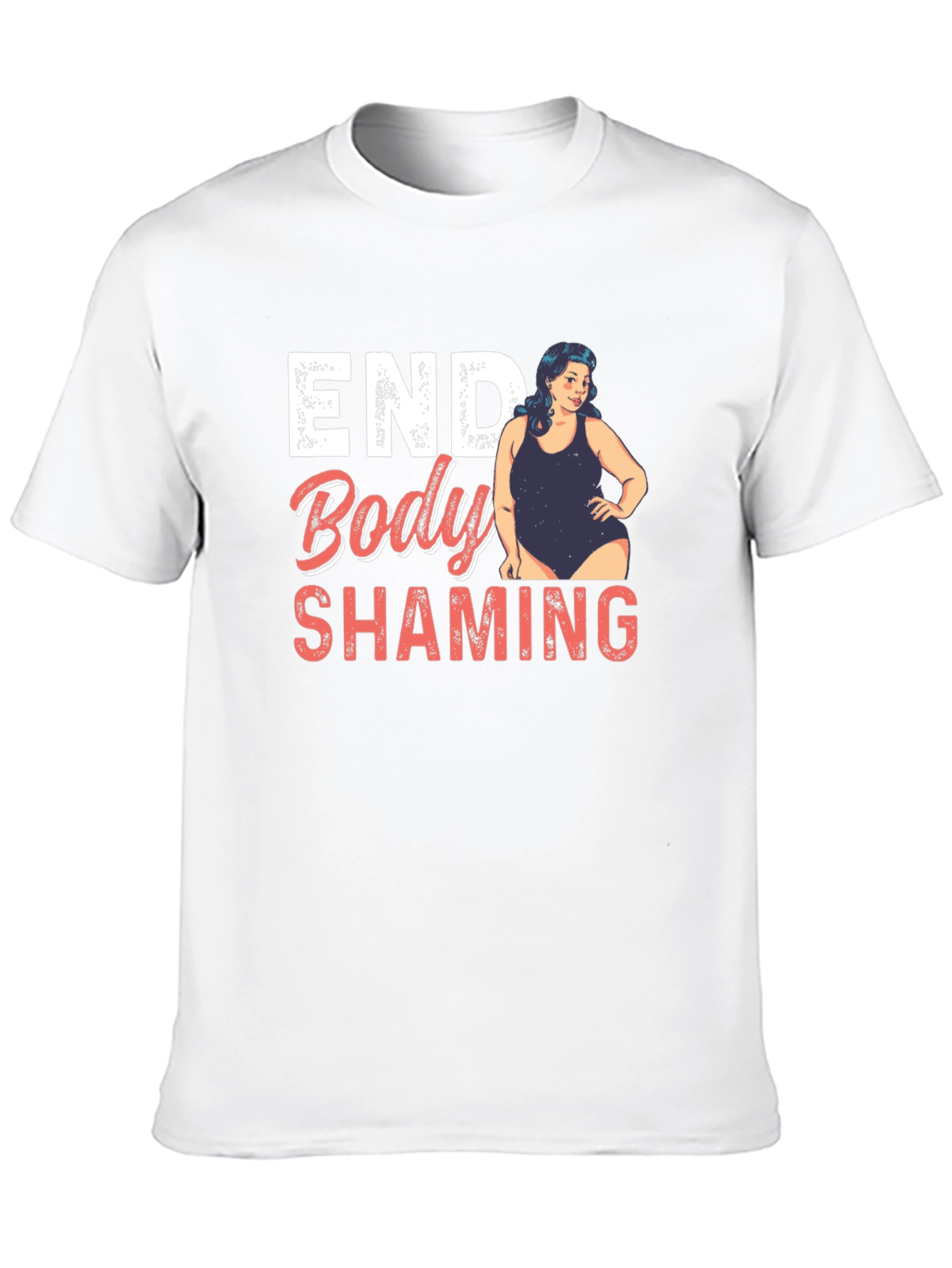 Black End Body Shaming Graphic Tee - Empowering Black T-Shirt view 10