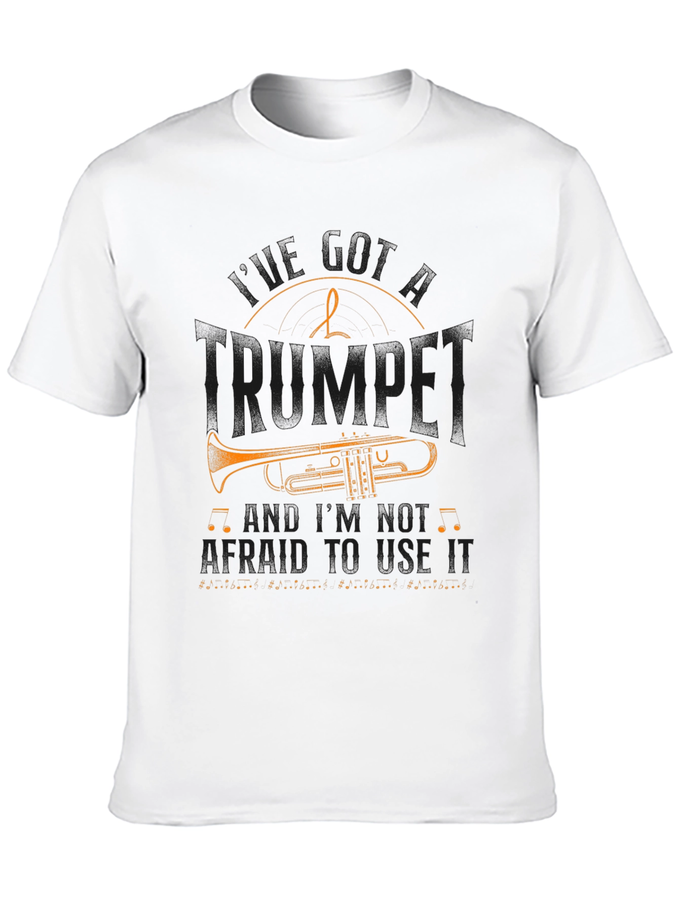 Black Trumpet Player Black T-Shirt: I Play Trumpet and I'm Not Afraid to Use It view 10