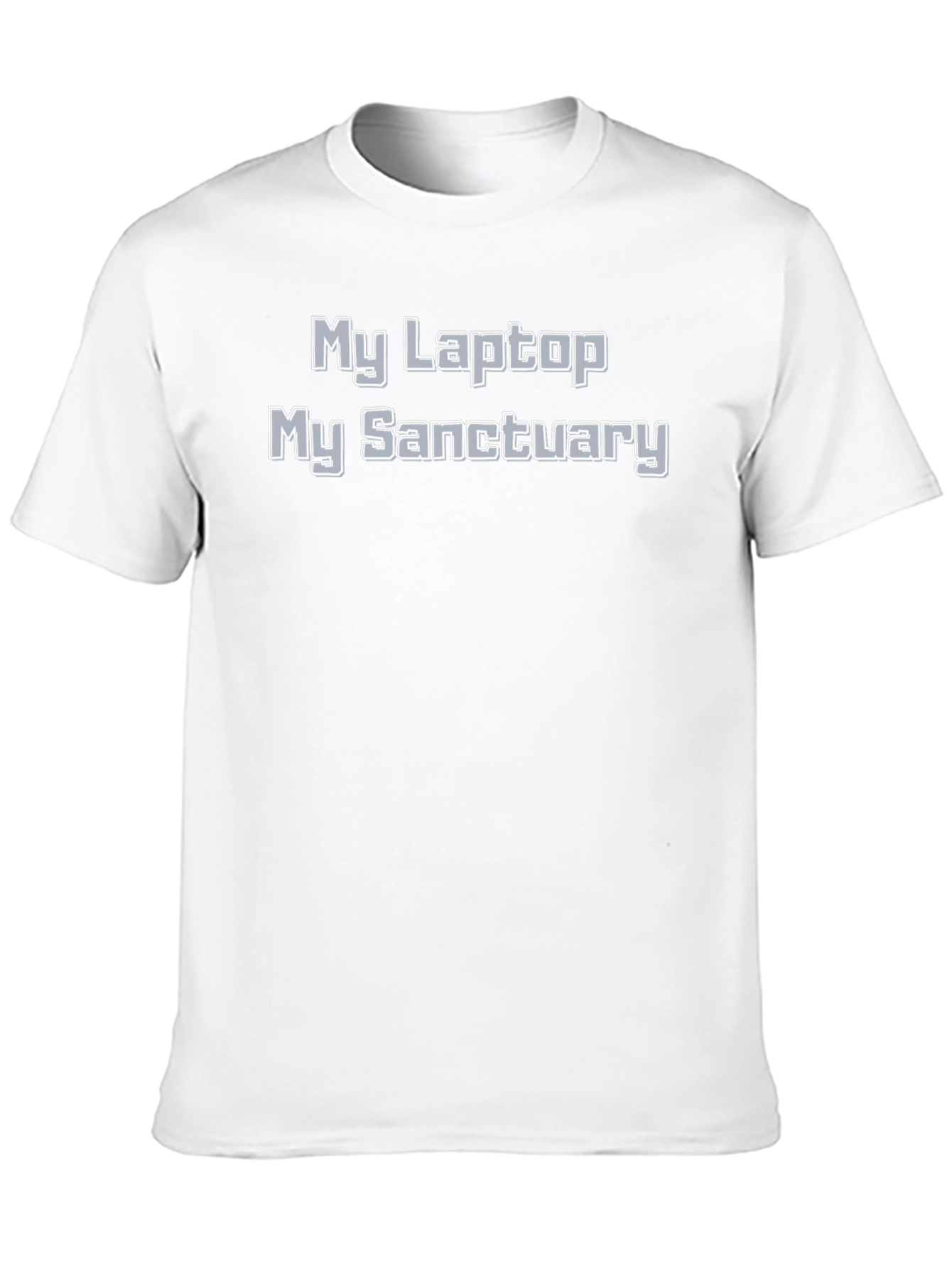 Black My Laptop My Sanctuary Black T-Shirt view 10