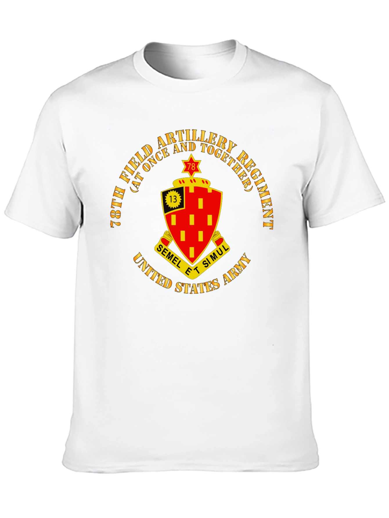Black 78th Field Artillery Regiment Black T-Shirt view 10