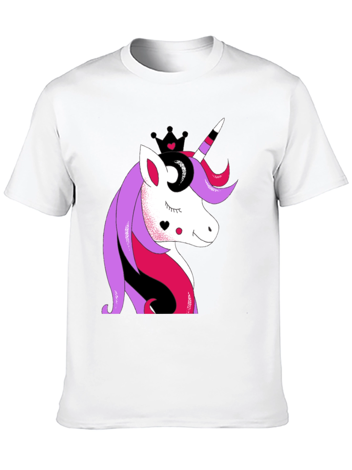 Black Unicorn Crown Graphic T-Shirt - Stylish and Fun view 10