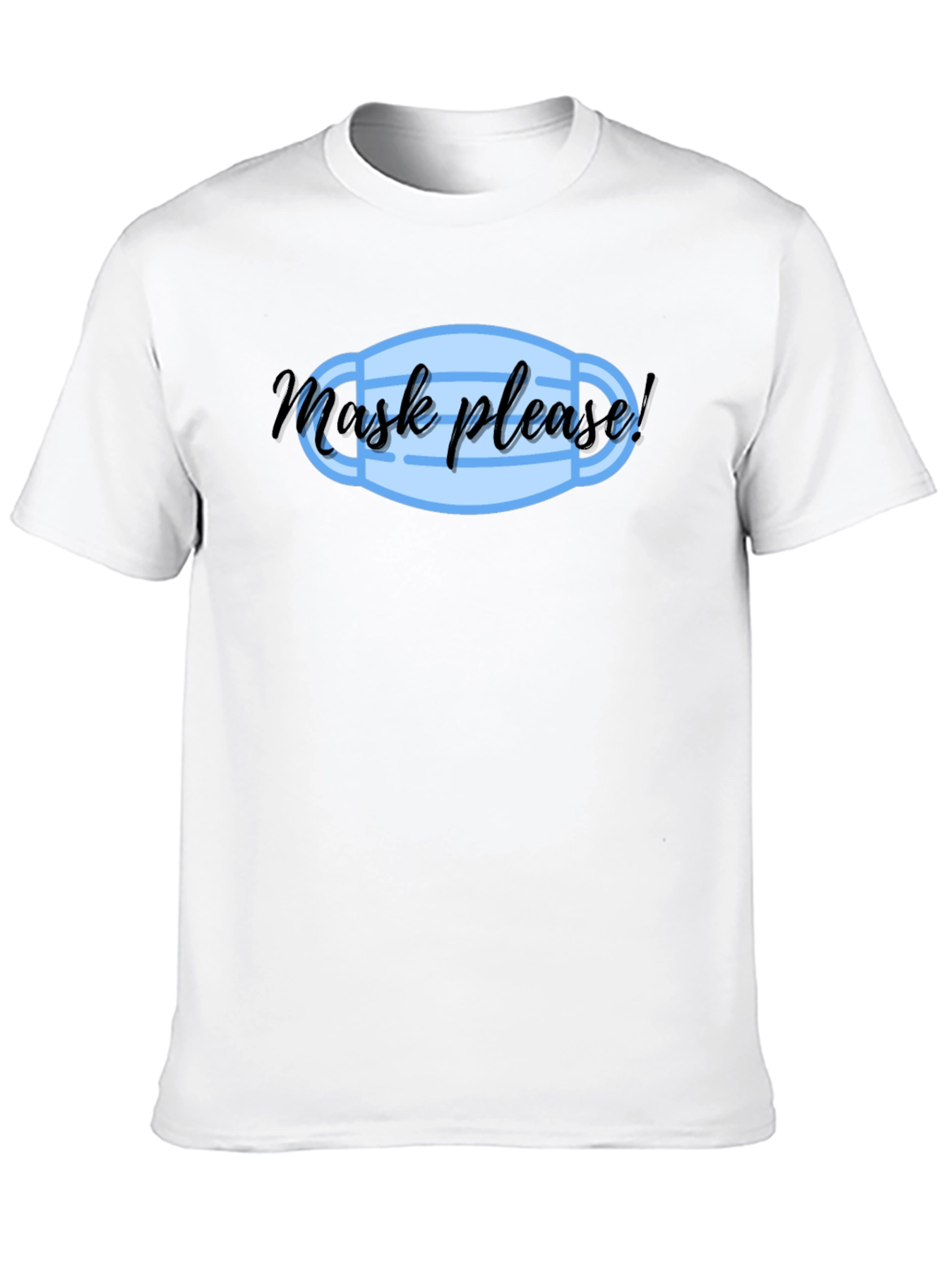 Black Mask Please! Novelty Graphic T-Shirt view 10