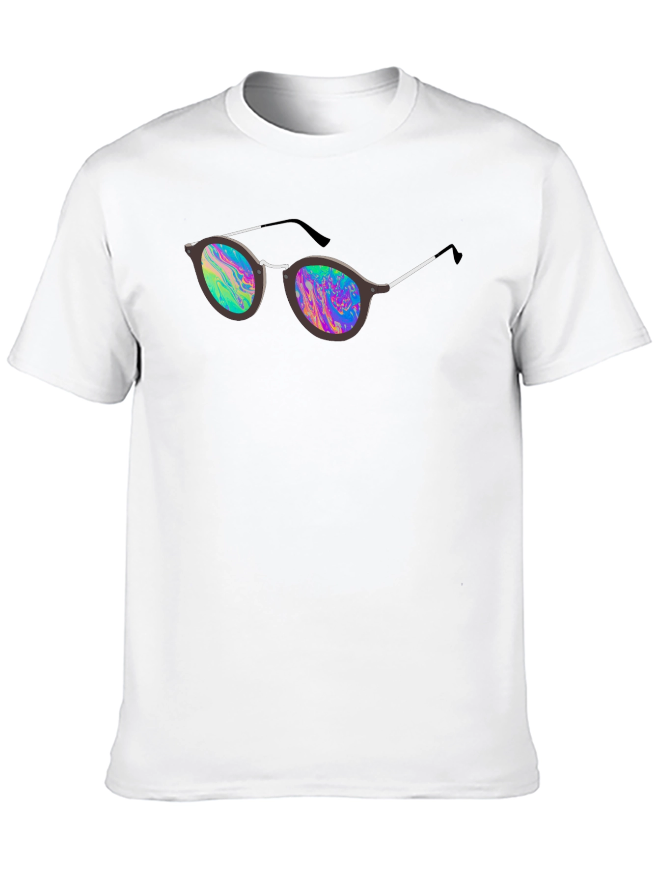 Black Retro Sunglasses Graphic Tee - Men's Black T-Shirt view 10