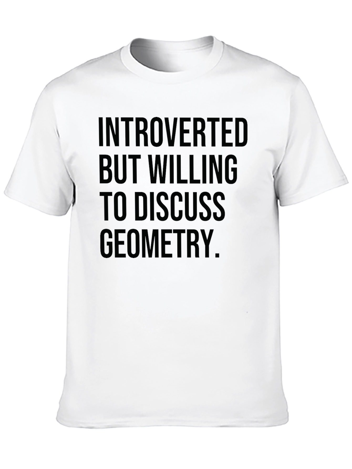 Black Introverted Geometry T-Shirt view 10