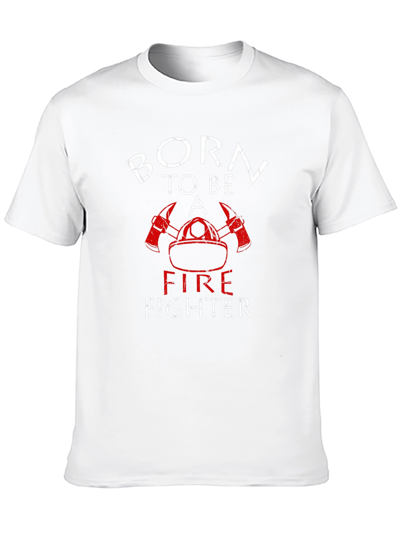 Black Born to be a Fire Fighter Black T-Shirt view 10