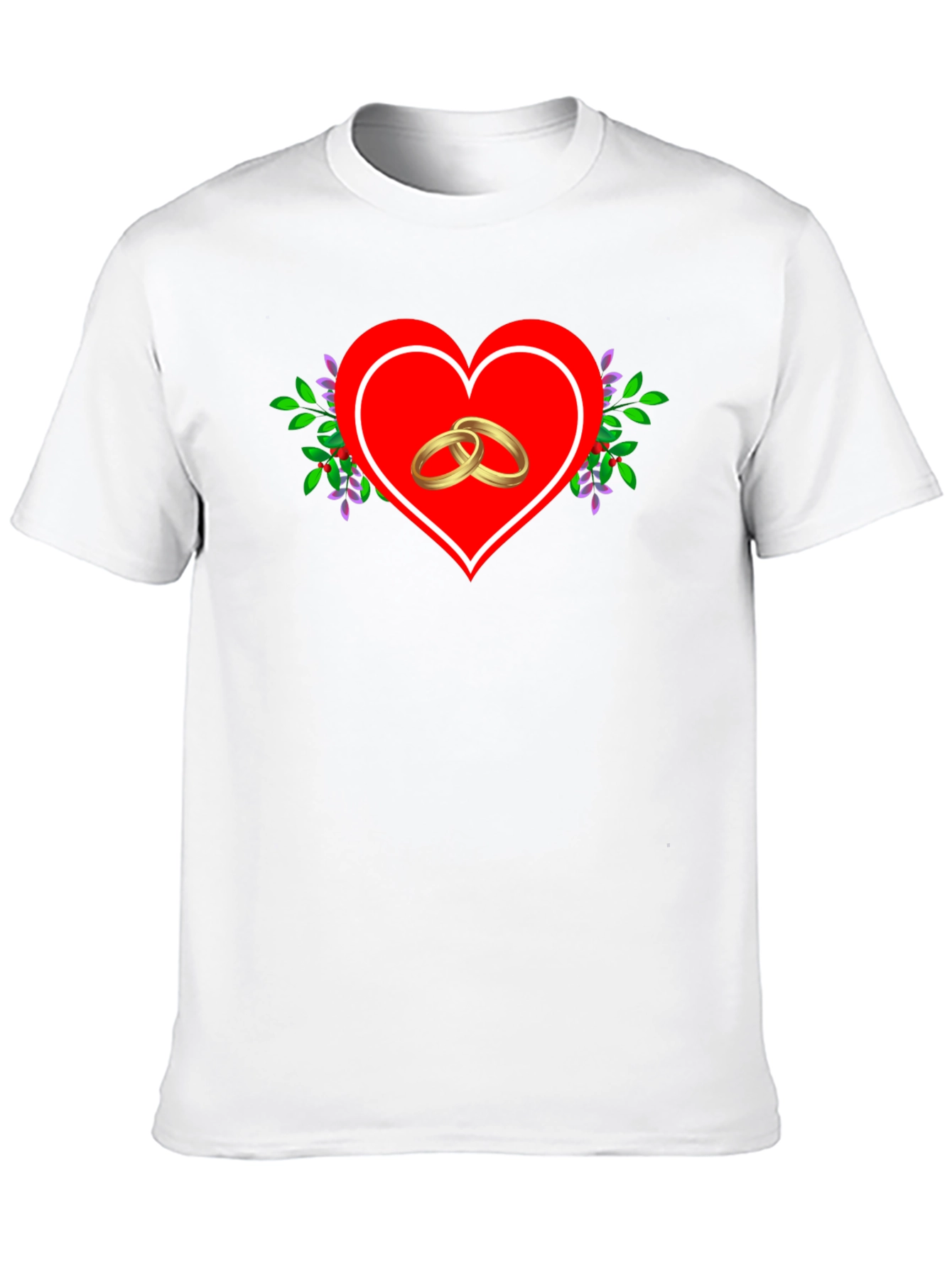 Black Heart & Rings Graphic Tee - Black Casual Shirt view 10