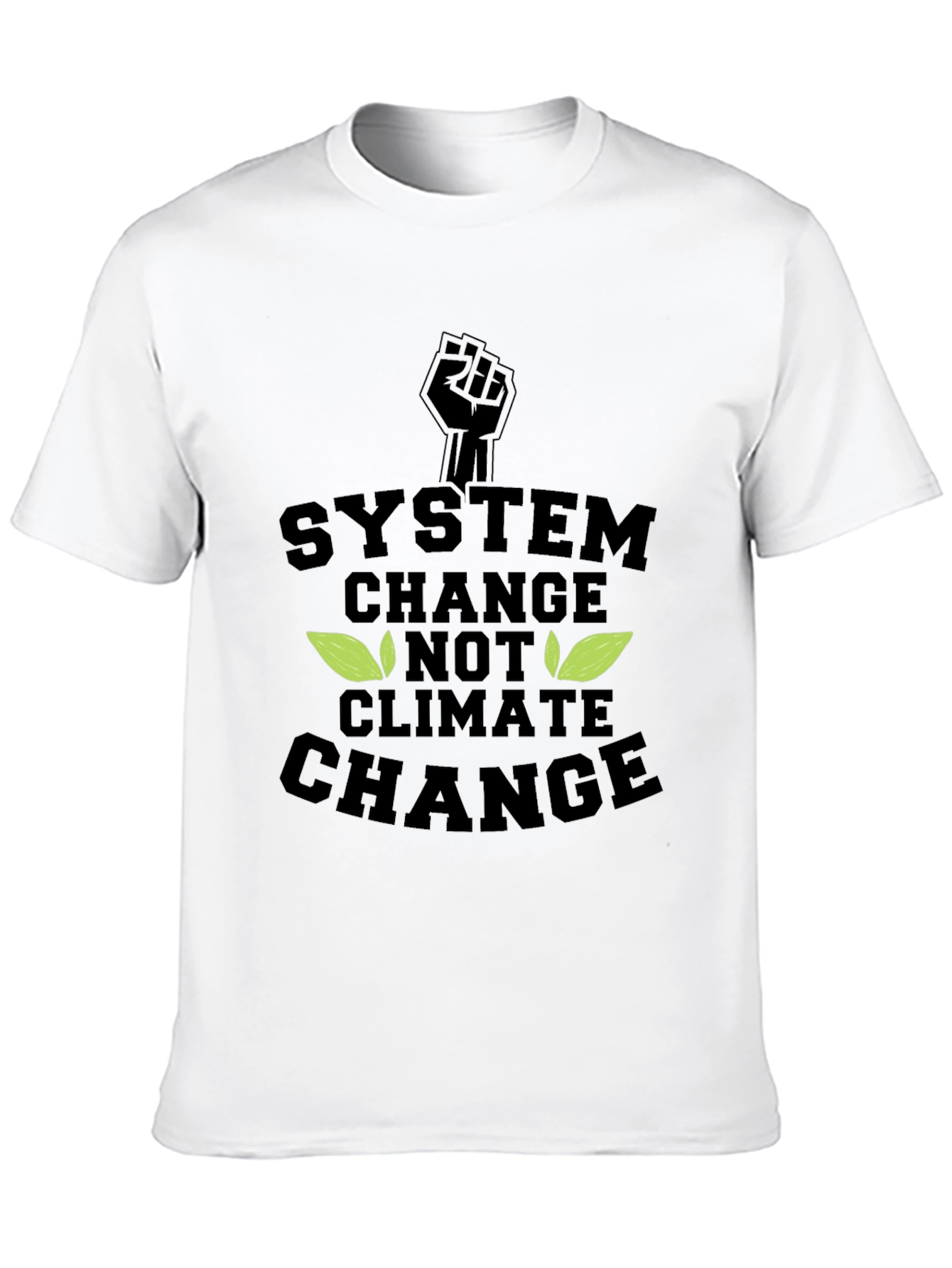 Black System Change, Not Climate Change Graphic Tee view 10