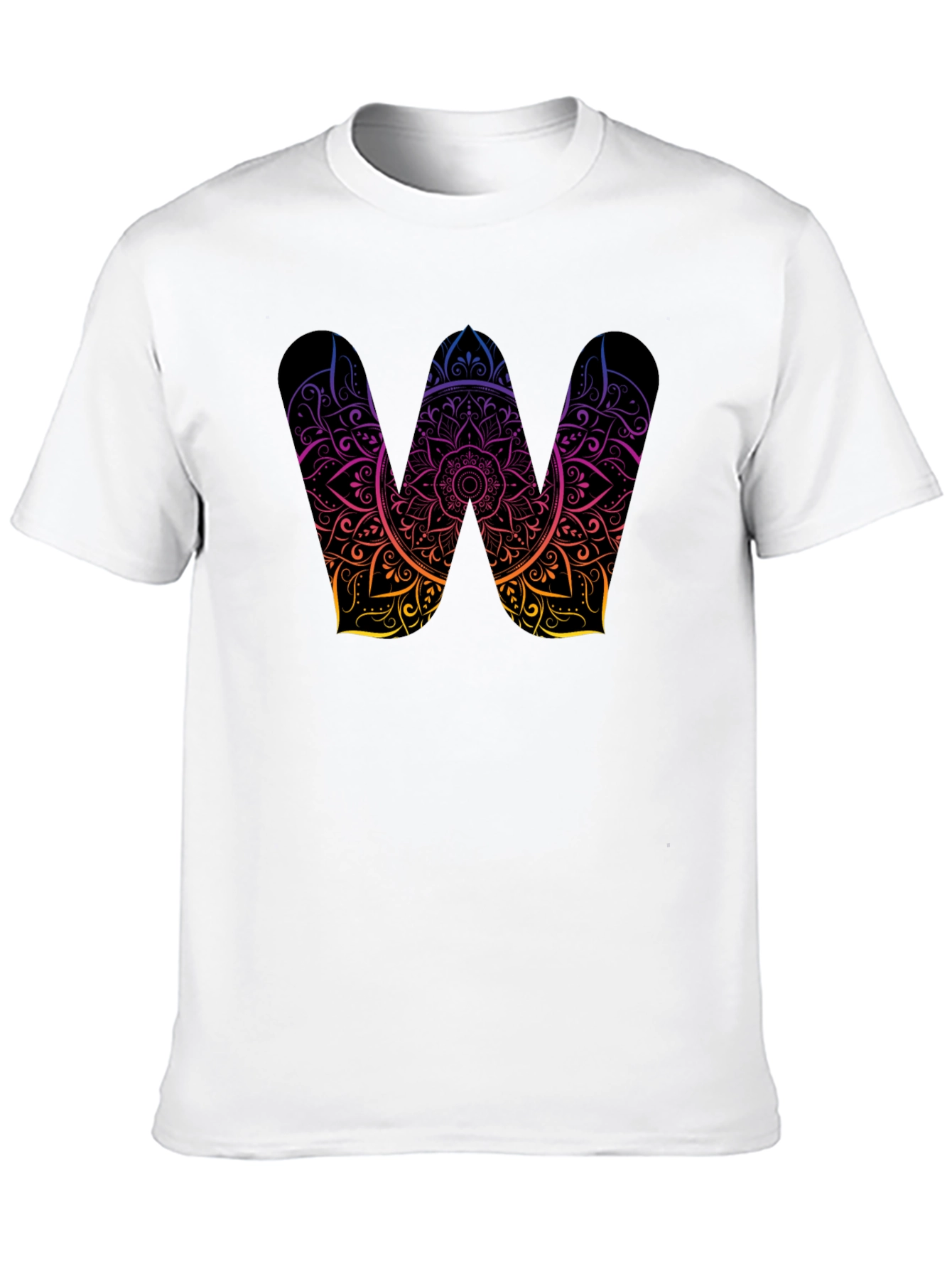 Black Mandala W Black T-Shirt view 10