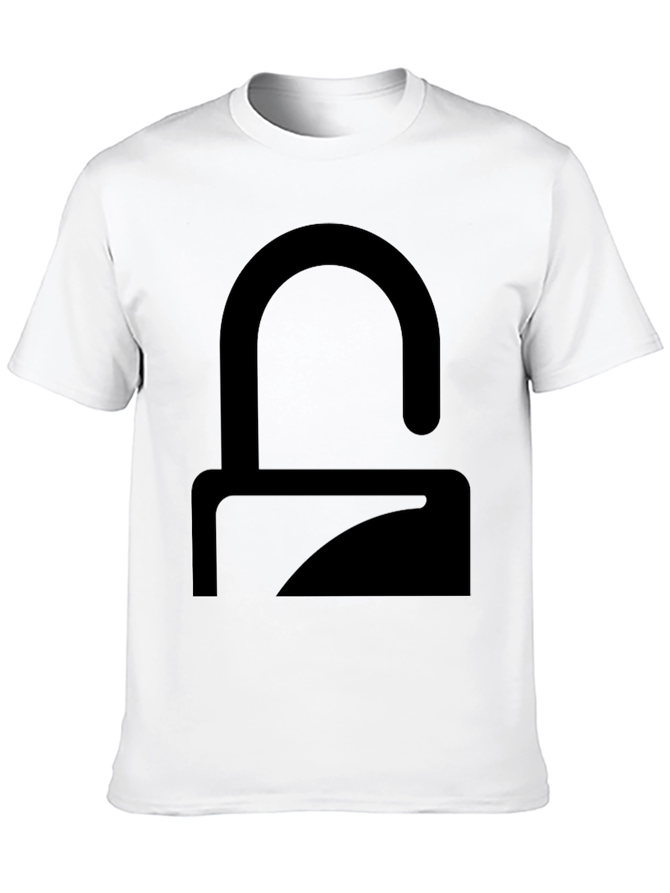 Black Modern Minimalist Graphic T-Shirt - Solid Black view 10