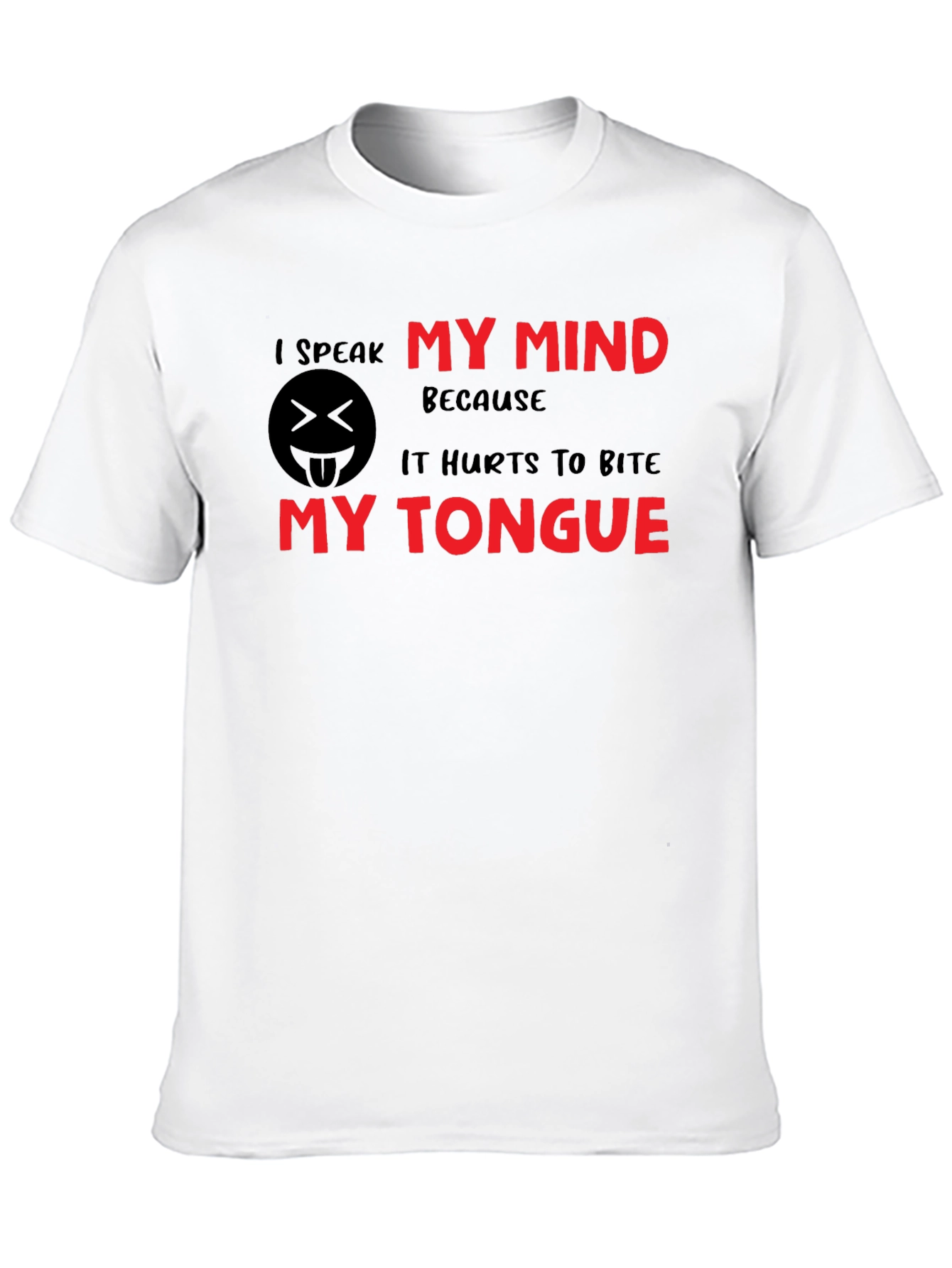 Black I Speak My Mind Black Cotton T-Shirt view 10