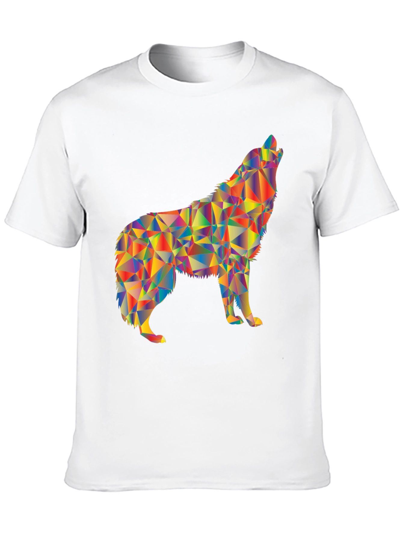 Black Geometric Wolf Graphic T-Shirt view 10
