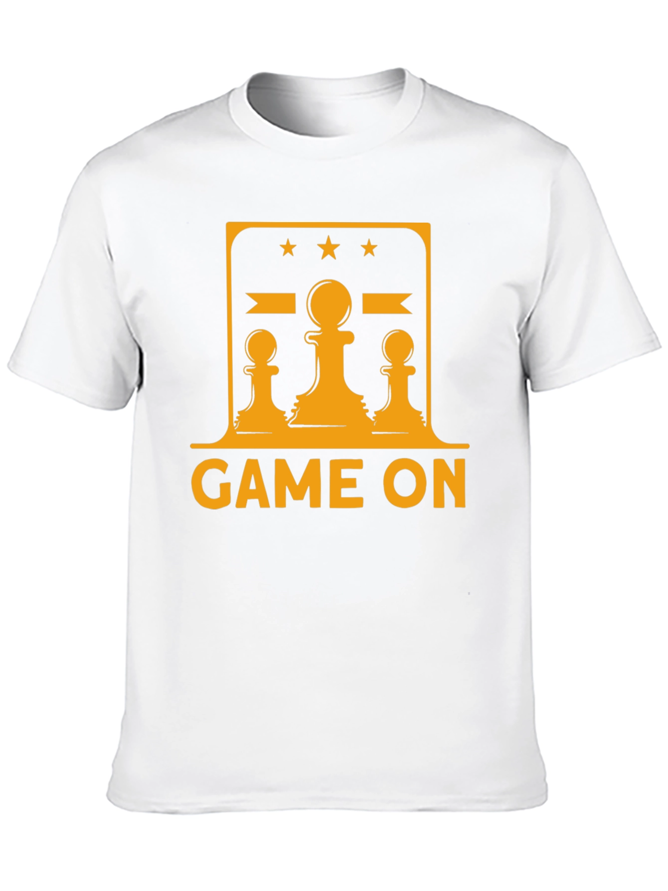 Black Game On Chess Graphic Tee - Black Cotton T-Shirt view 10