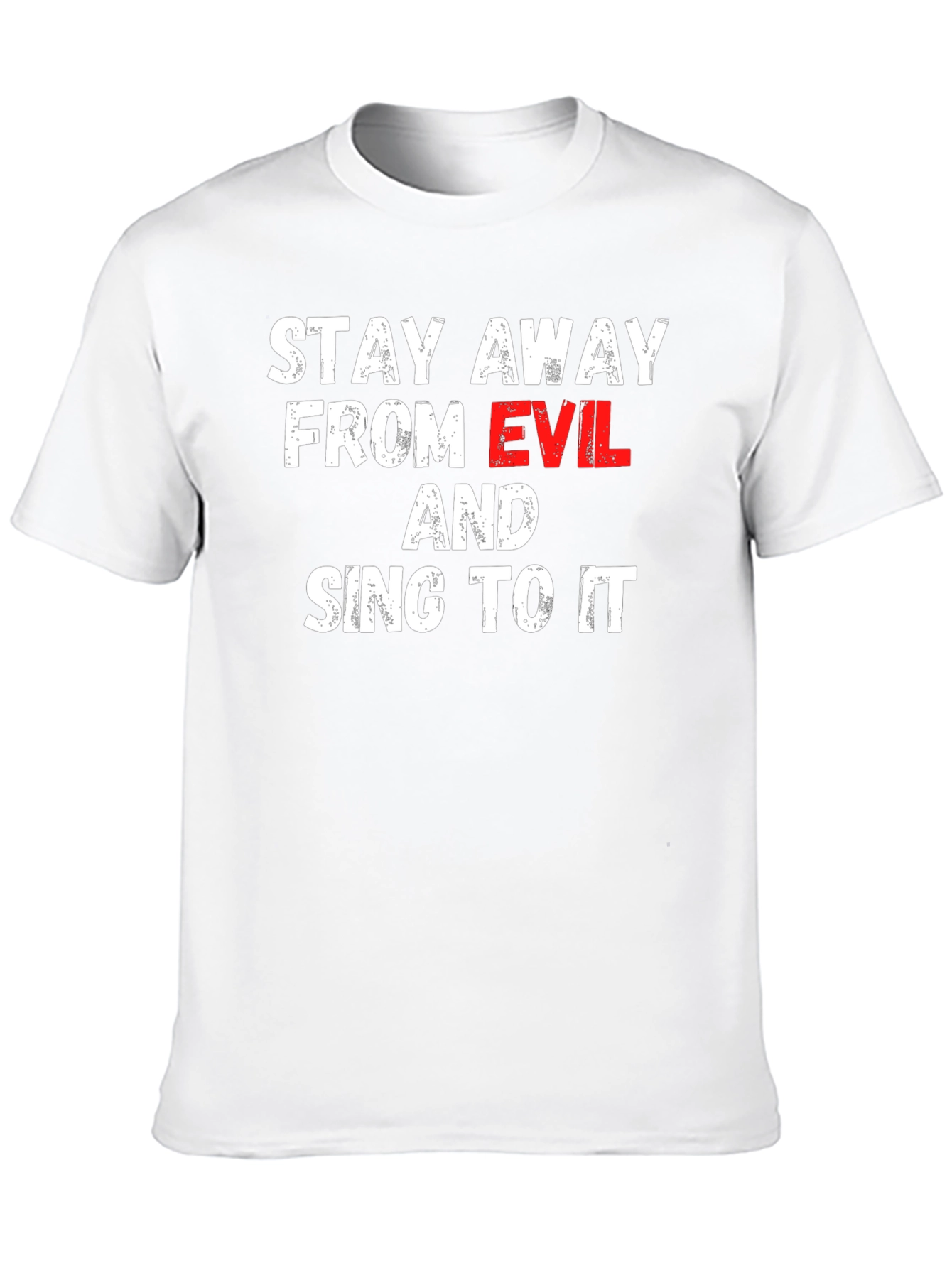 Black Stay Away From Evil T-Shirt view 10