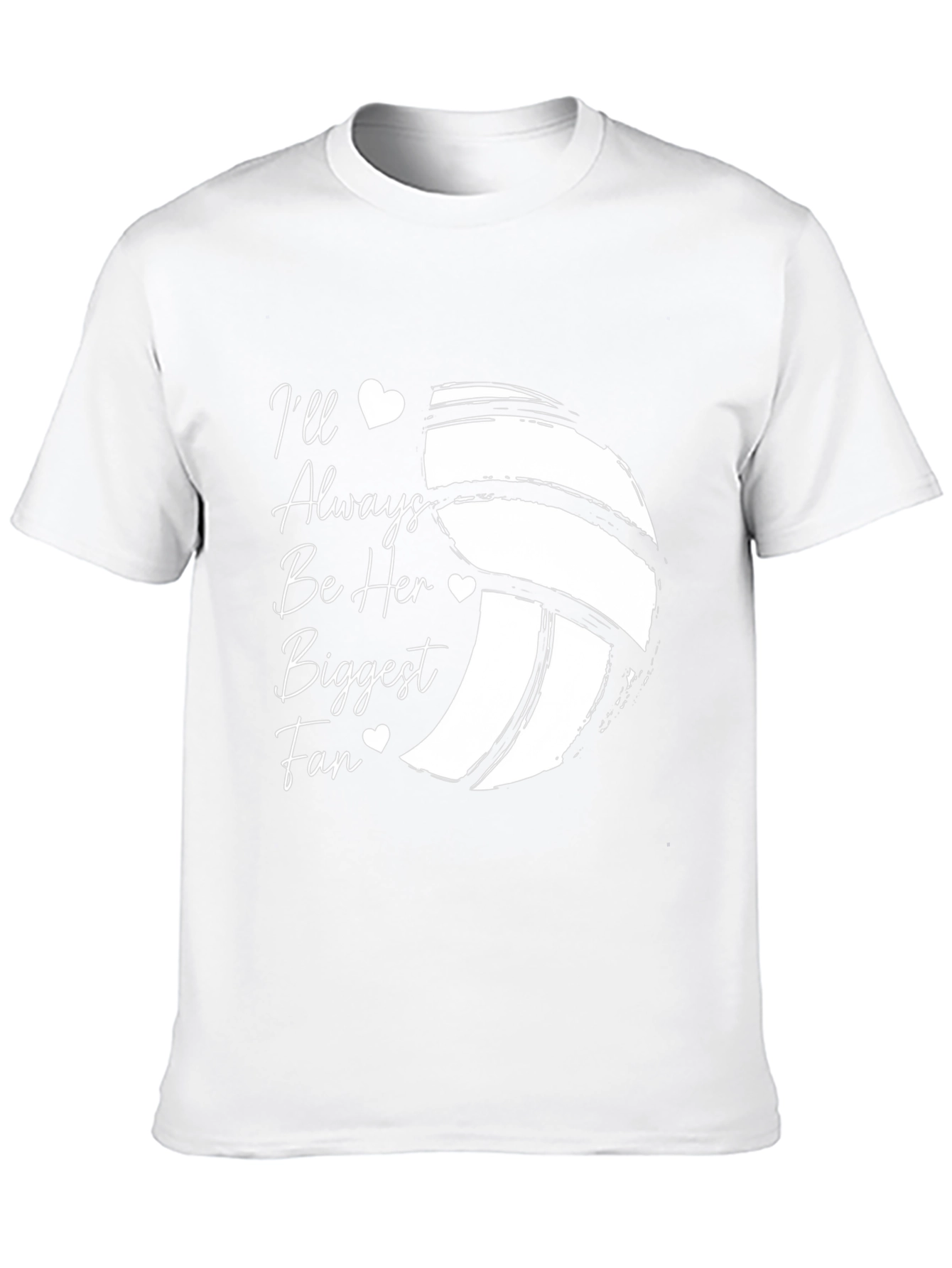 Black Volleyball Fan T-Shirt - I'll Always Be Her Biggest Fan view 10