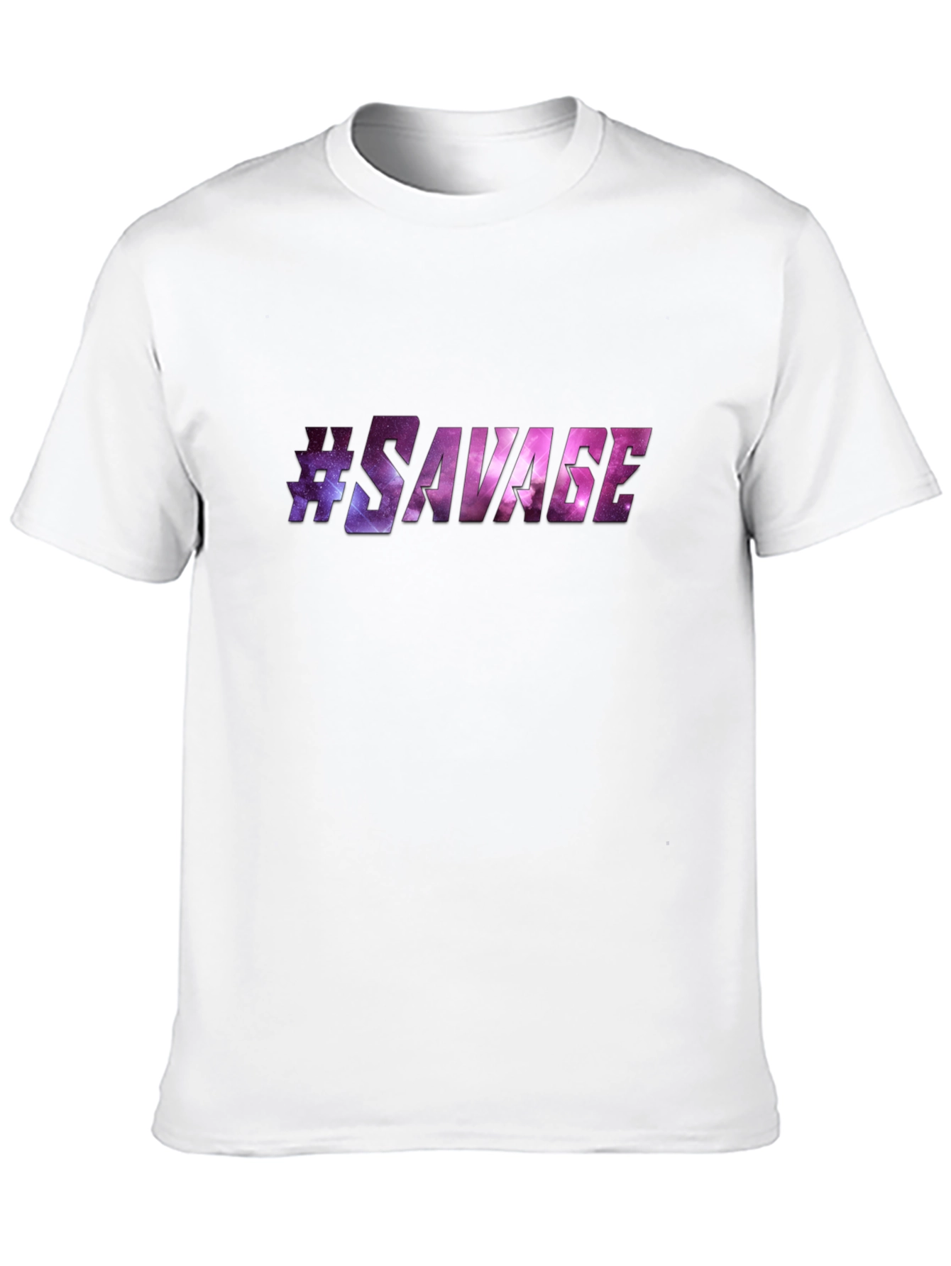 Black Savage Galaxy Print Black T-Shirt view 10