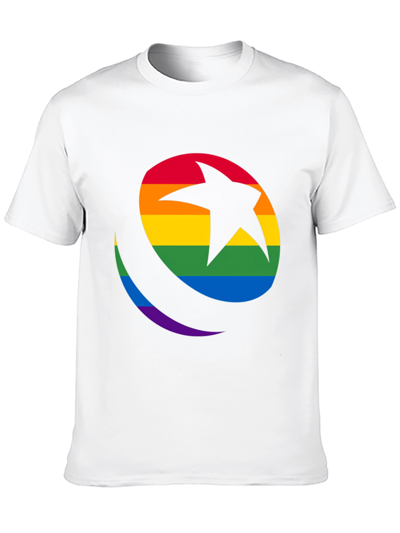 Black Rainbow Star & Crescent Black T-Shirt view 10