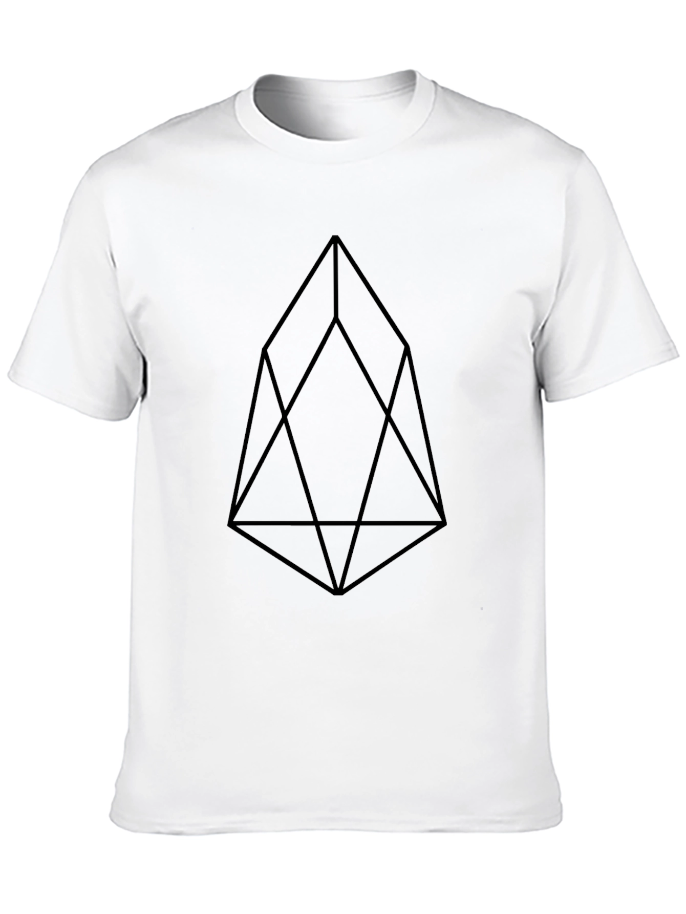 Black Geometric Print Black T-Shirt view 10