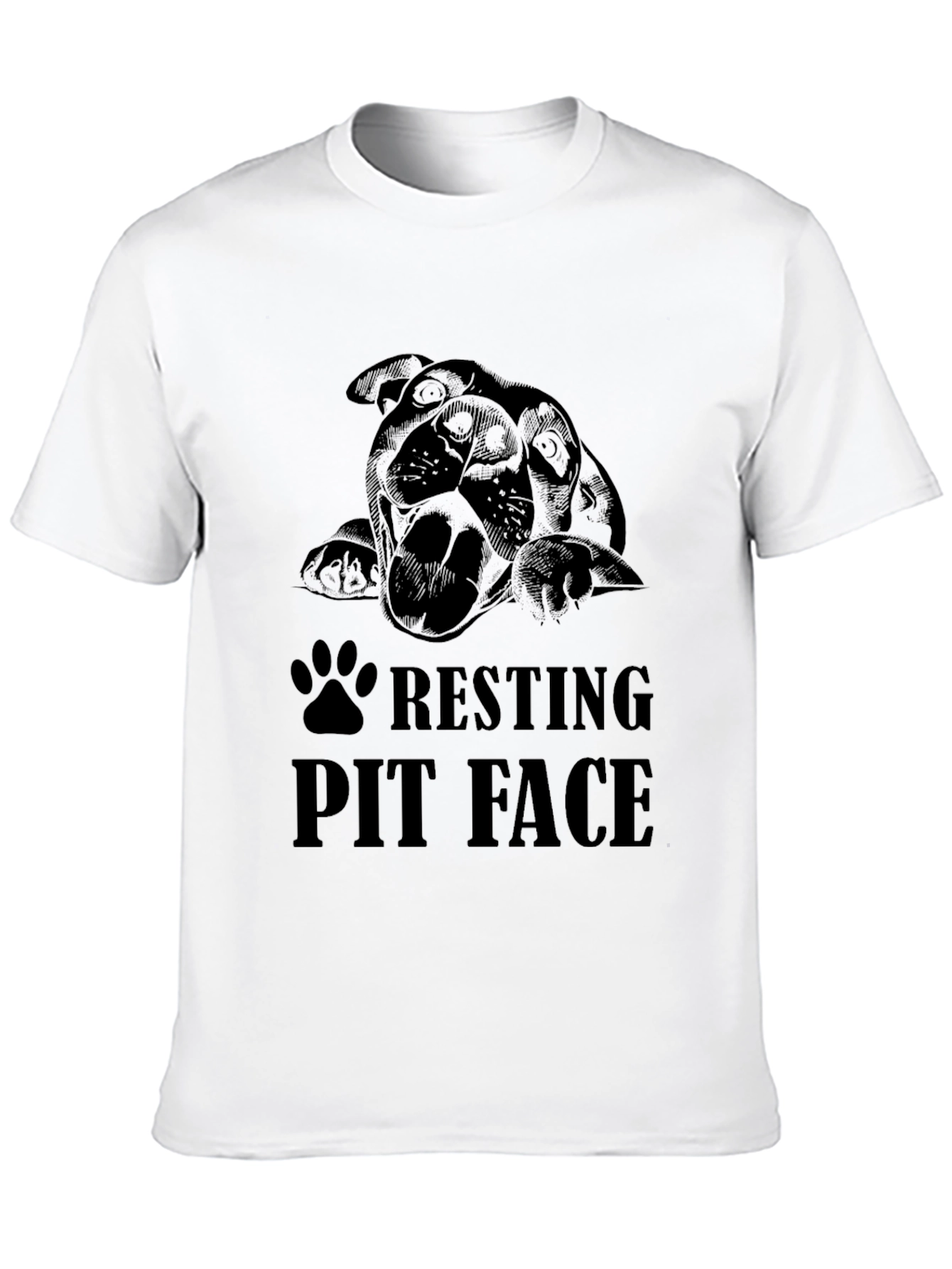 Black Resting Pit Face Black T-Shirt view 10