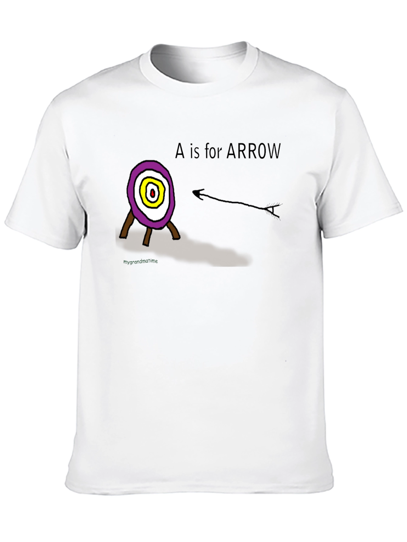 Black A is for Arrow T-shirt view 10