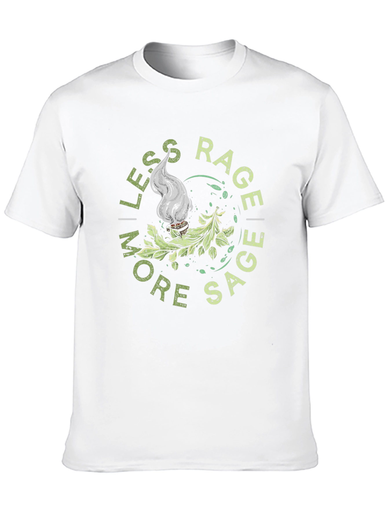 Black Less Rage More Sage T-Shirt view 10