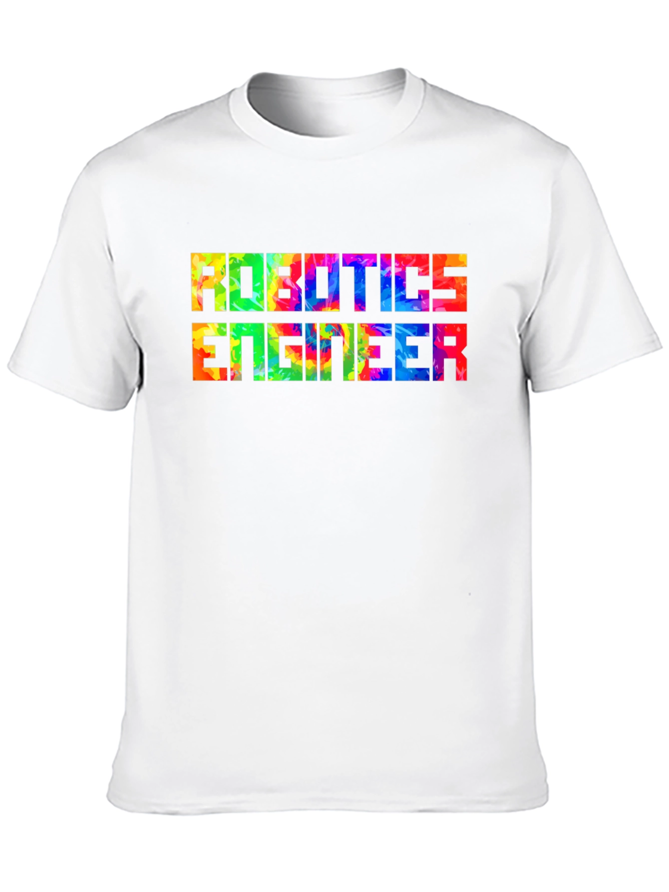 Black Robotics Engineer T-Shirt - Colorful Design view 10