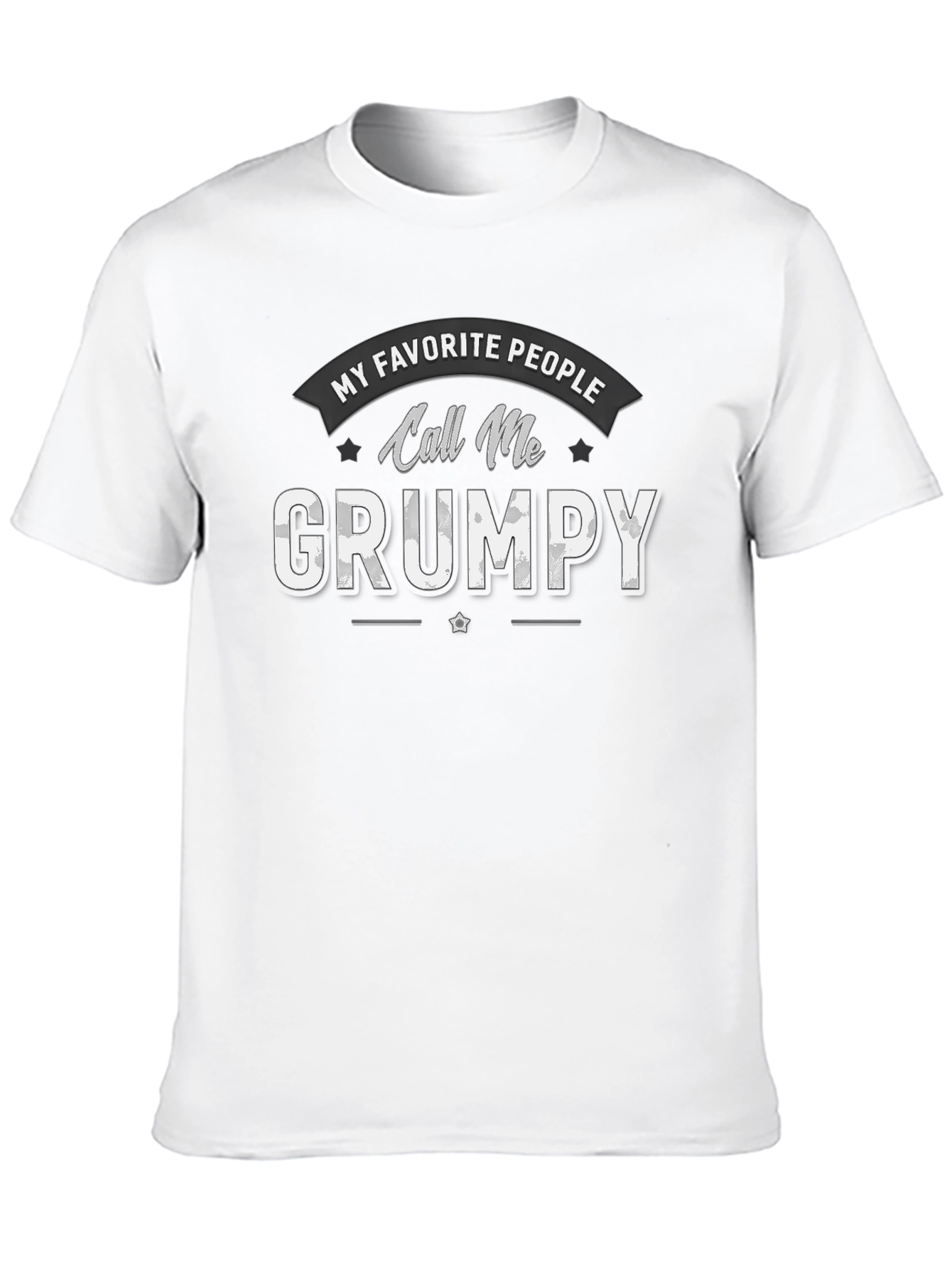 Black My Favorite People Call Me Grumpy T-Shirt view 10