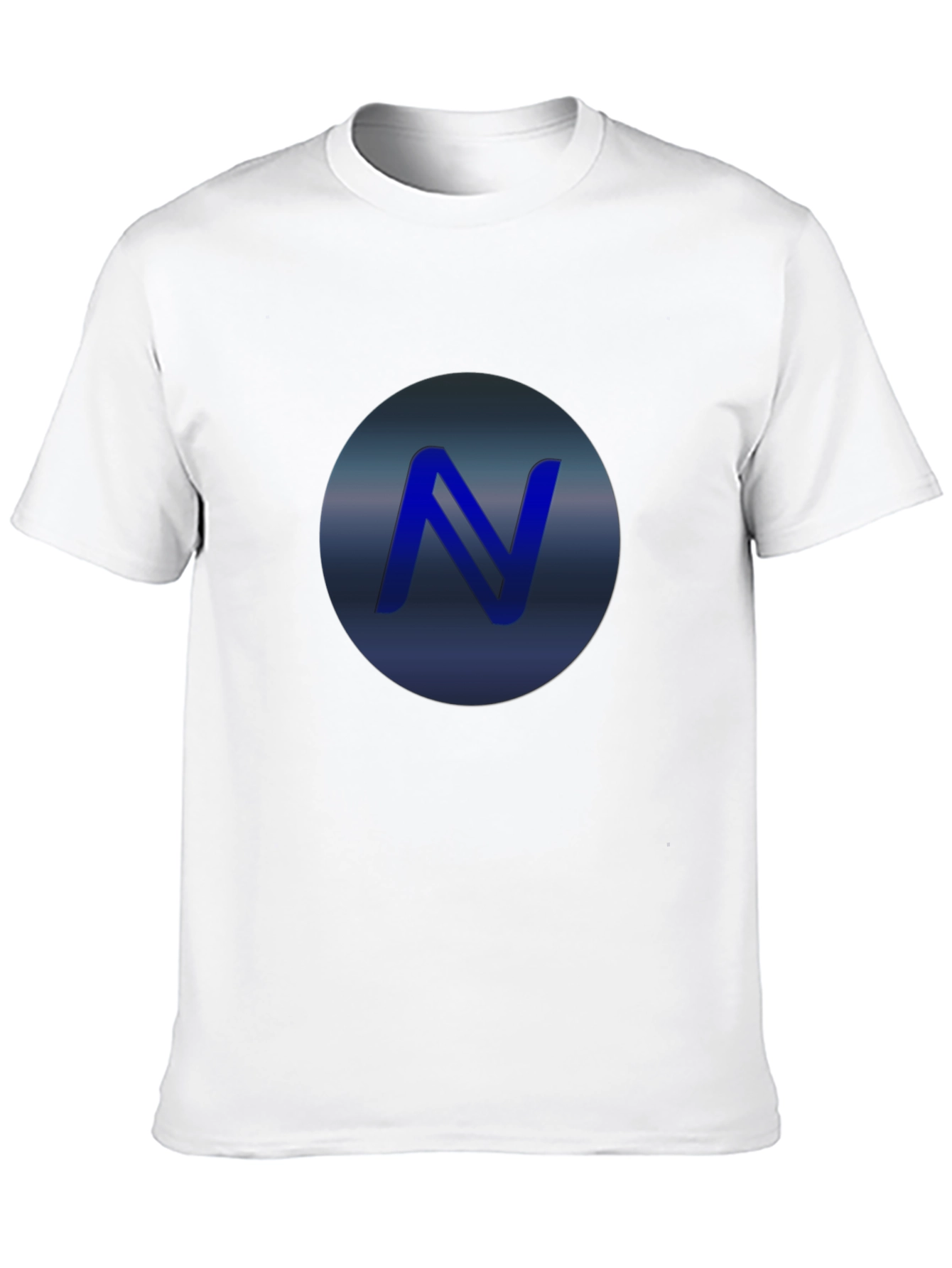 Black Stylish Black T-Shirt with Blue 'N' Logo view 10
