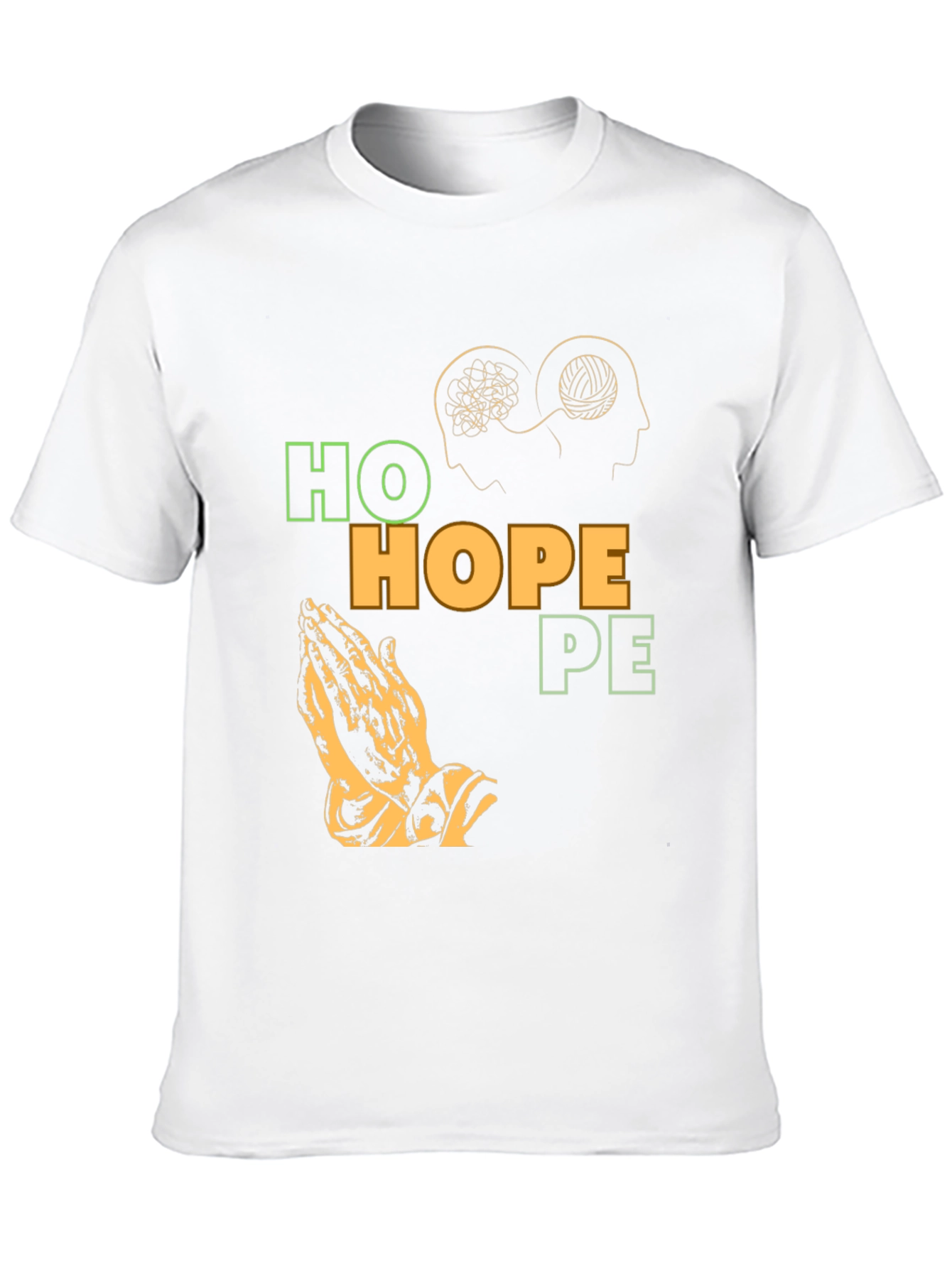 Black Hope Graphic T-Shirt, Unique Praying Hands Design view 10