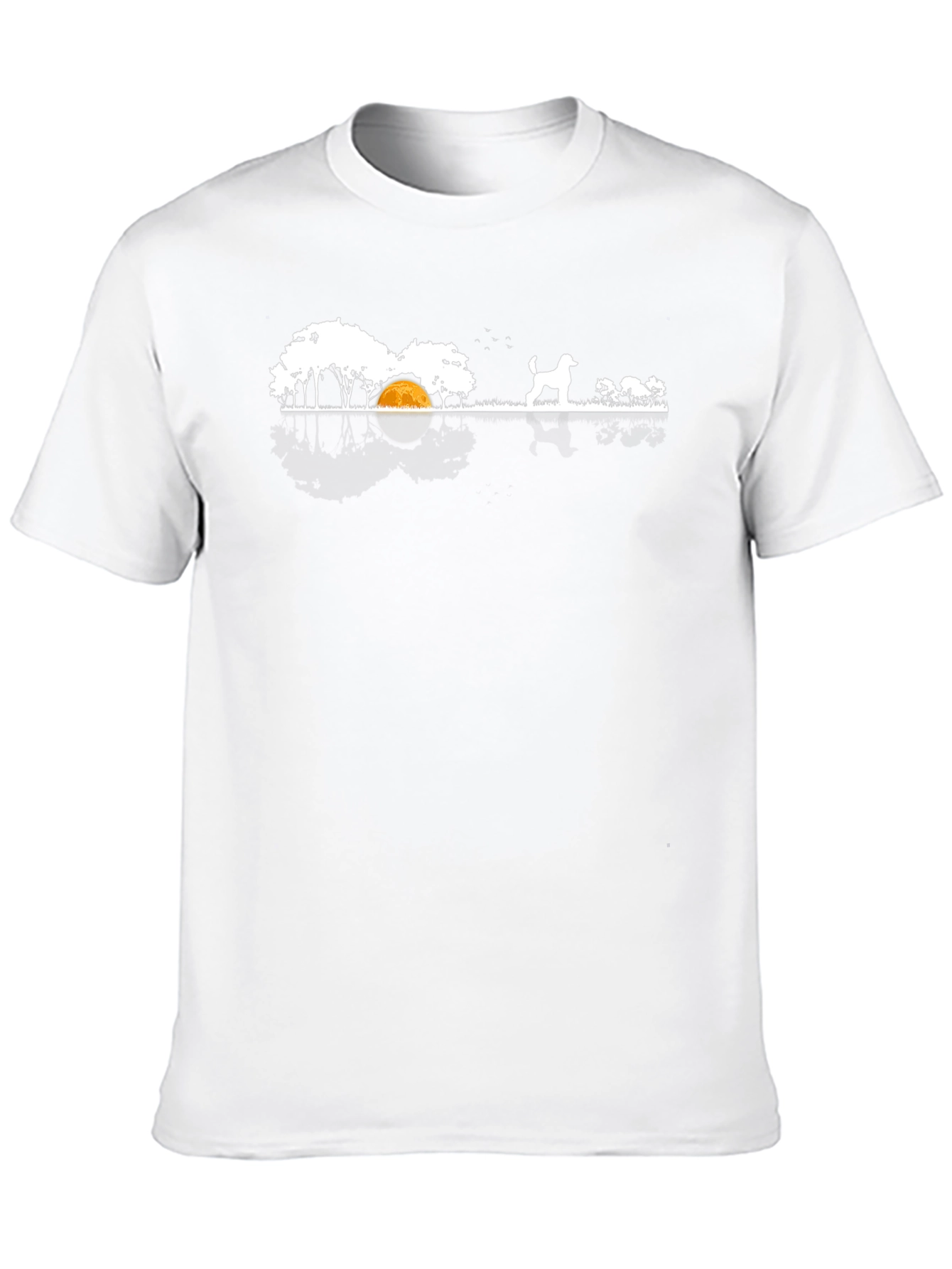 Black Dog Camping Scene T-Shirt - Black view 10