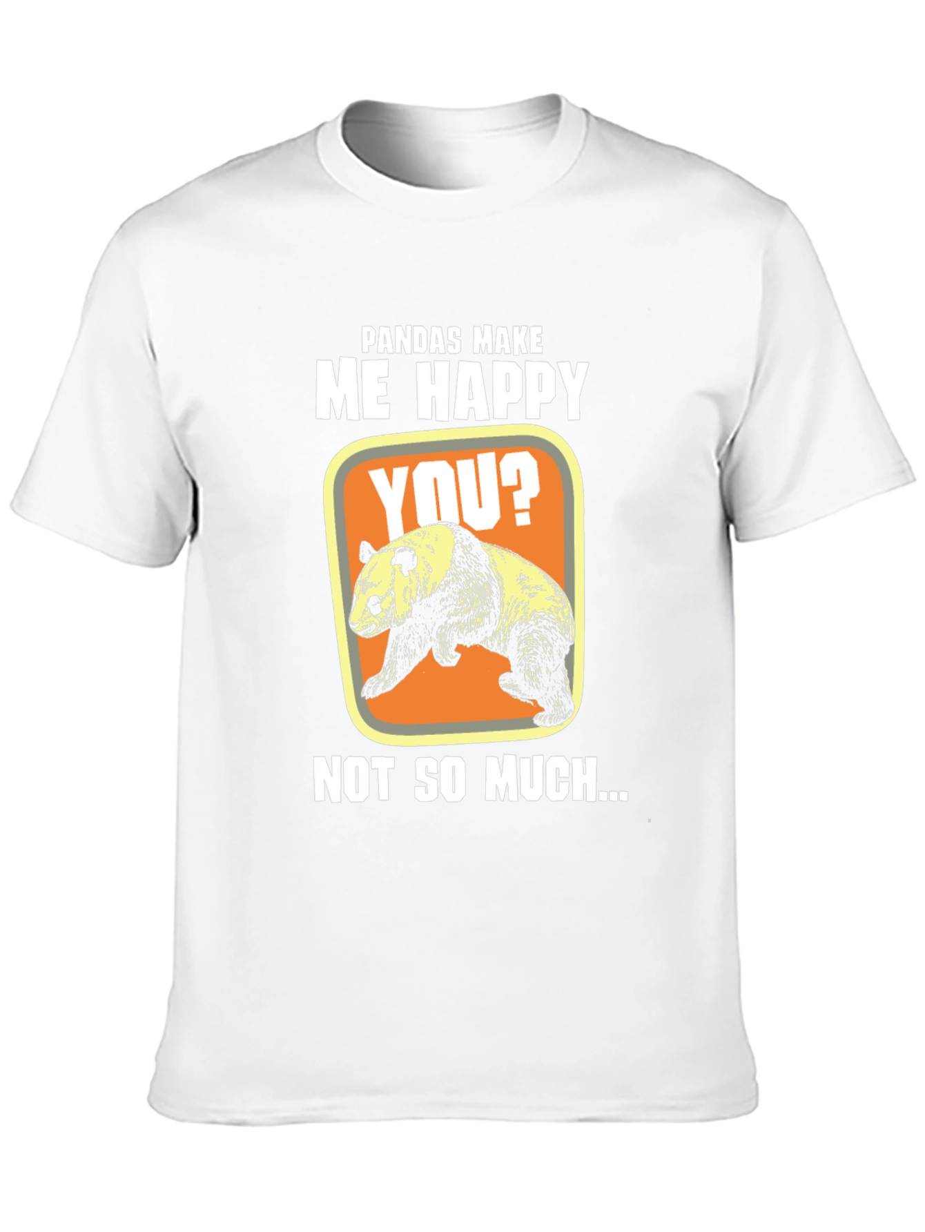 Black Pandas Make Me Happy T-Shirt, Funny Panda Tee view 10