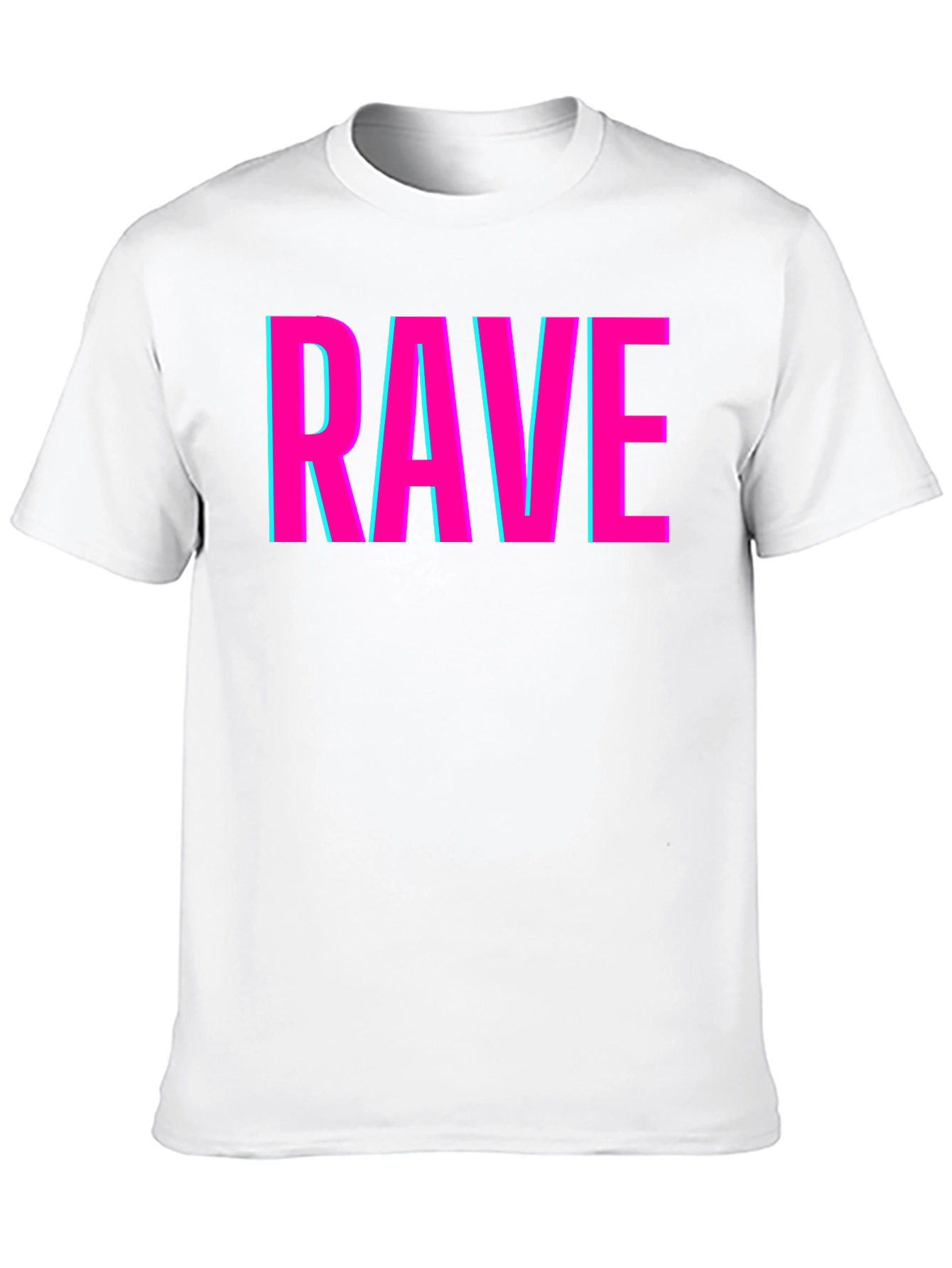 Black Rave Graphic Tee - Neon Pink & Blue view 10