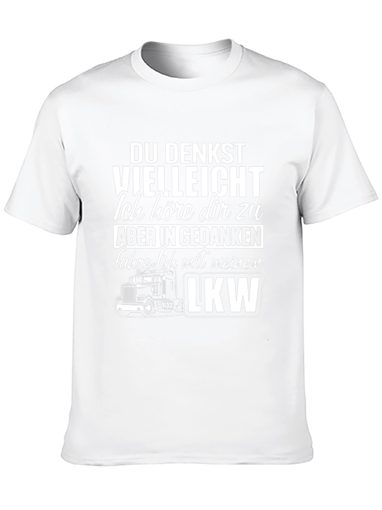 Black Trucker T-Shirt - "LKW" Design view 10