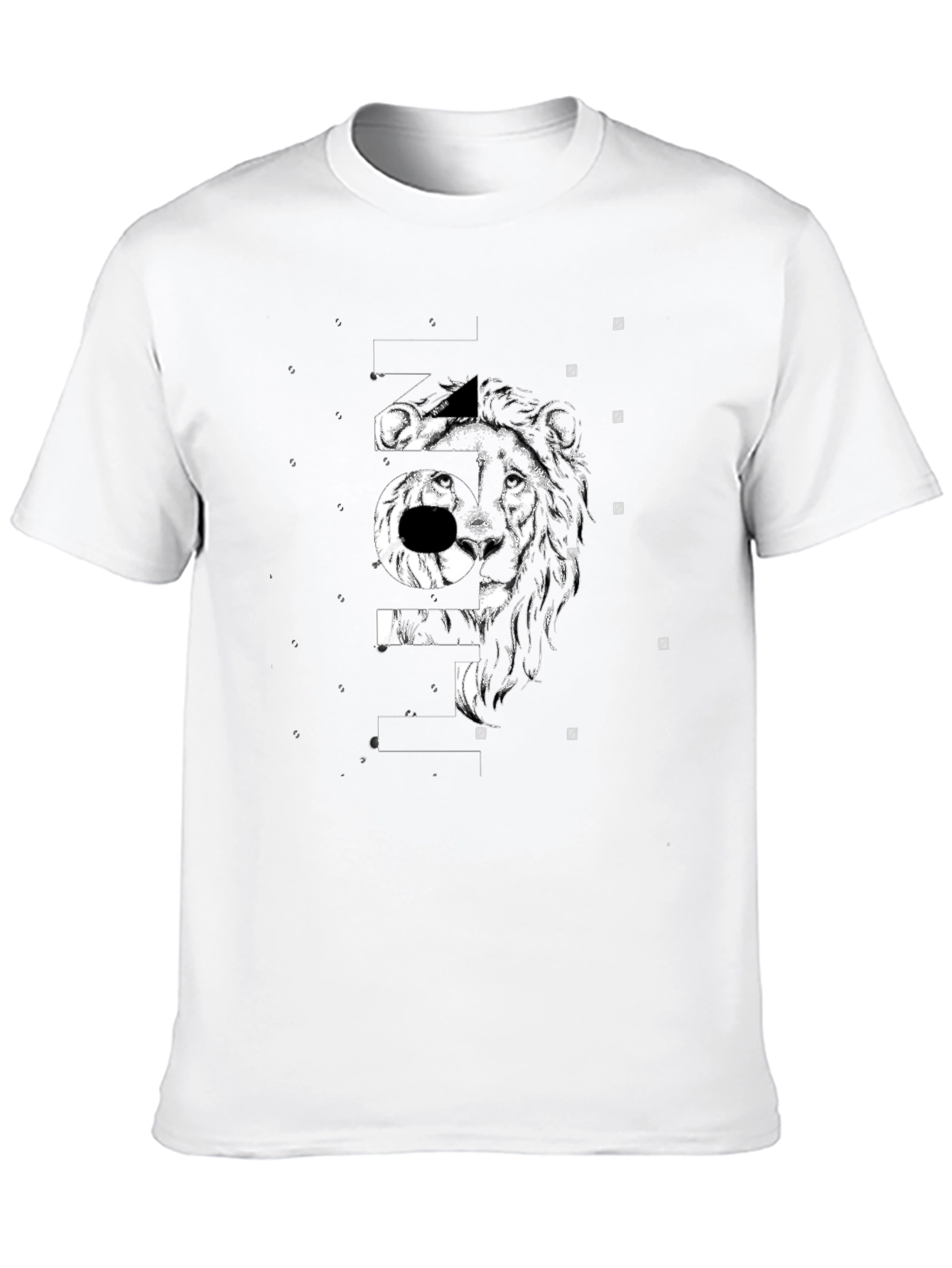 Black Lion Graphic Black T-Shirt view 10