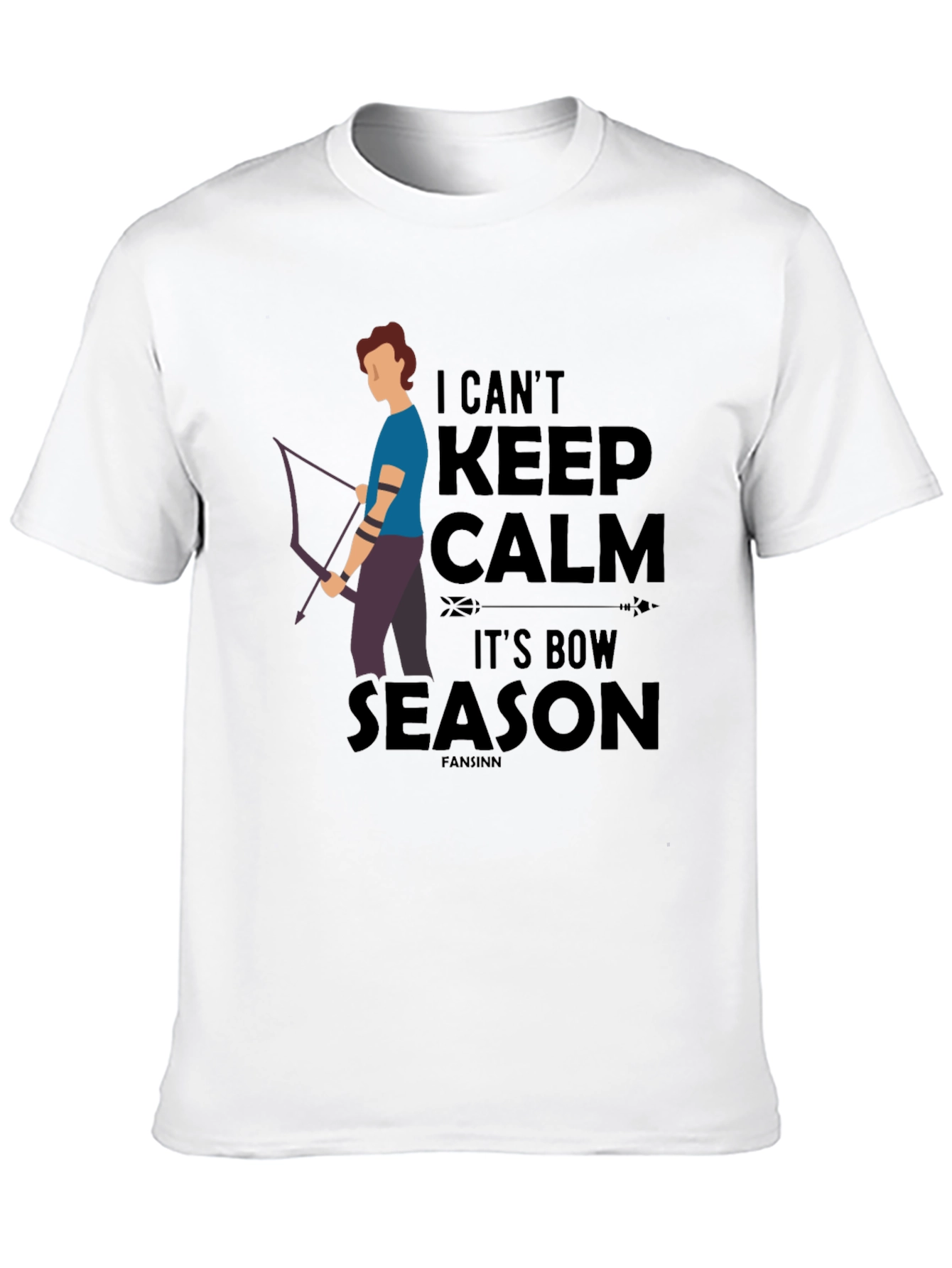Black I Can't Keep Calm It's Bow Season T-Shirt view 10