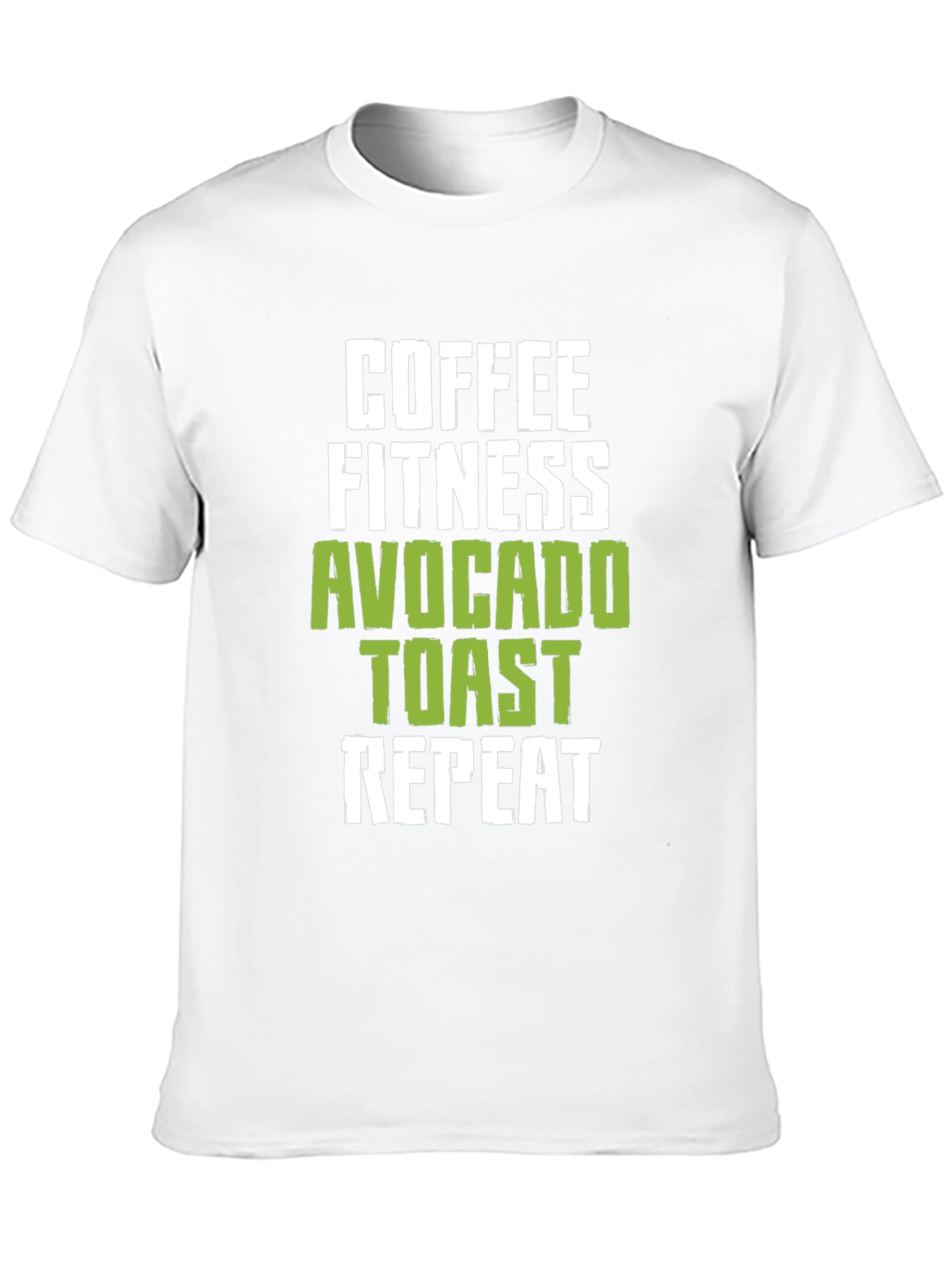 Black Coffee Fitness Avocado Toast Repeat Black Graphic Tee view 10