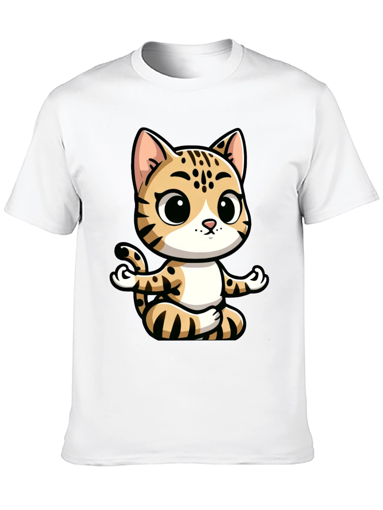 Black Yoga Cat Graphic Tee view 10