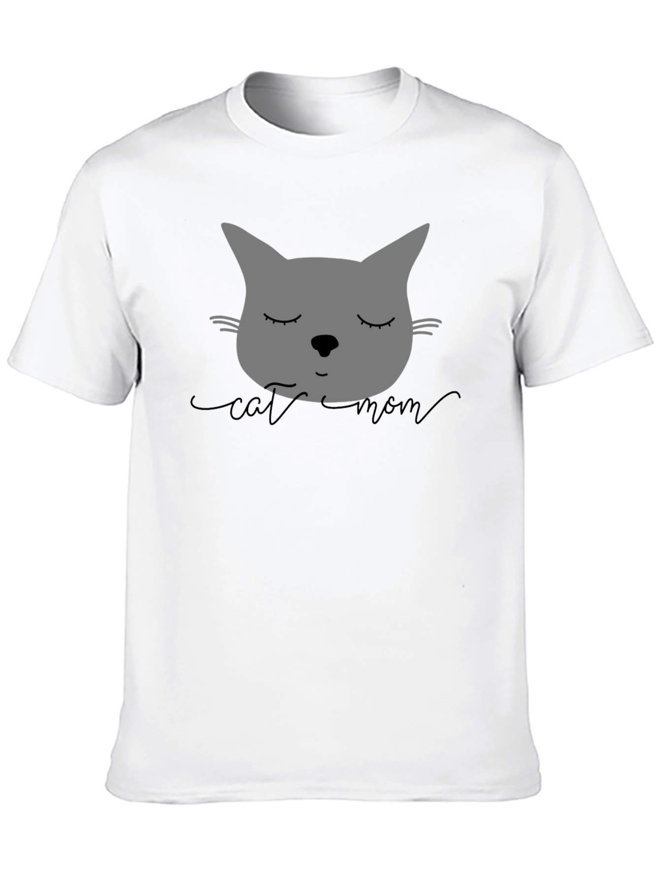 Black Cat Mom Graphic Tee - Unisex Black T-Shirt view 10