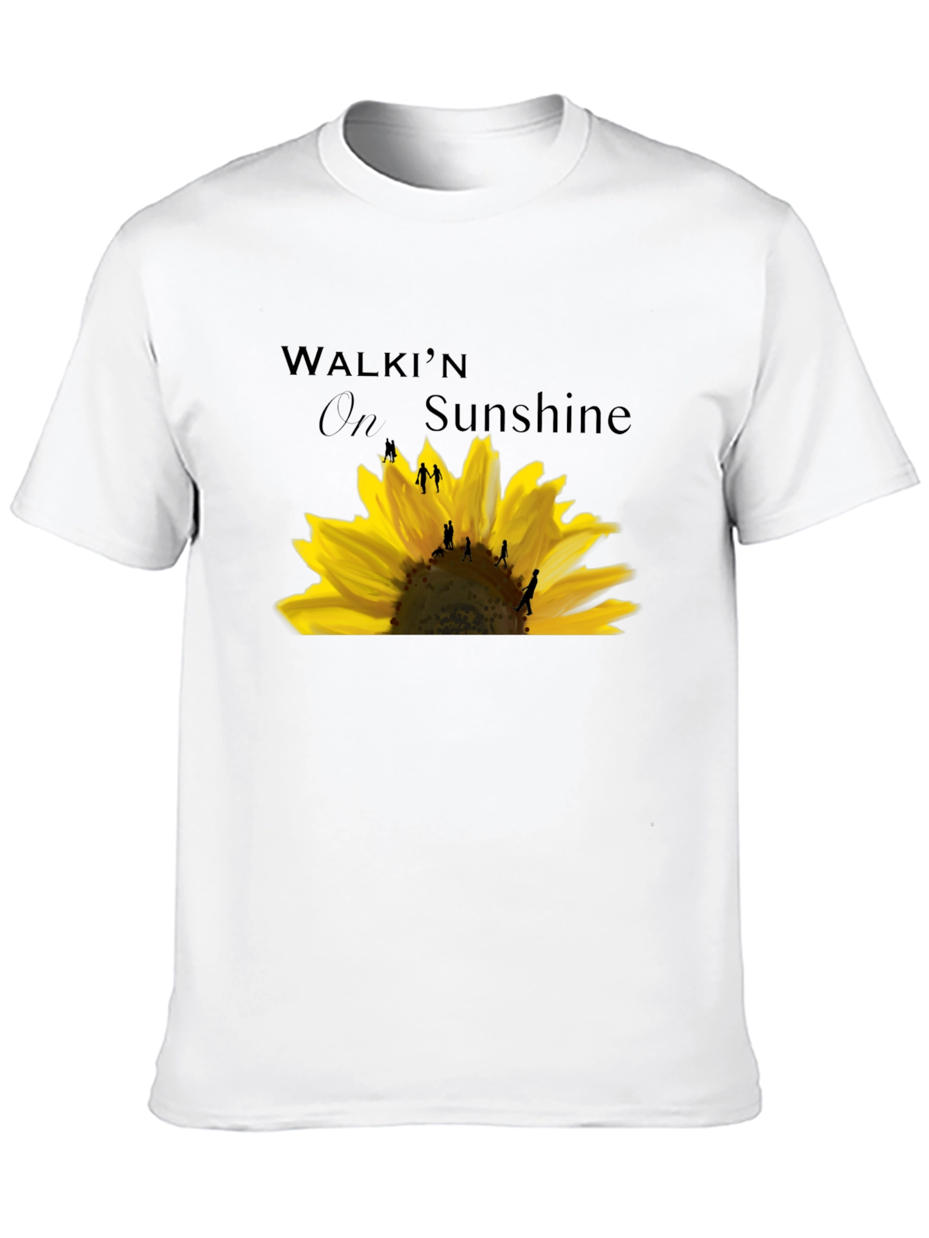 Black Walkin' on Sunshine Sunflower Graphic T-Shirt view 10